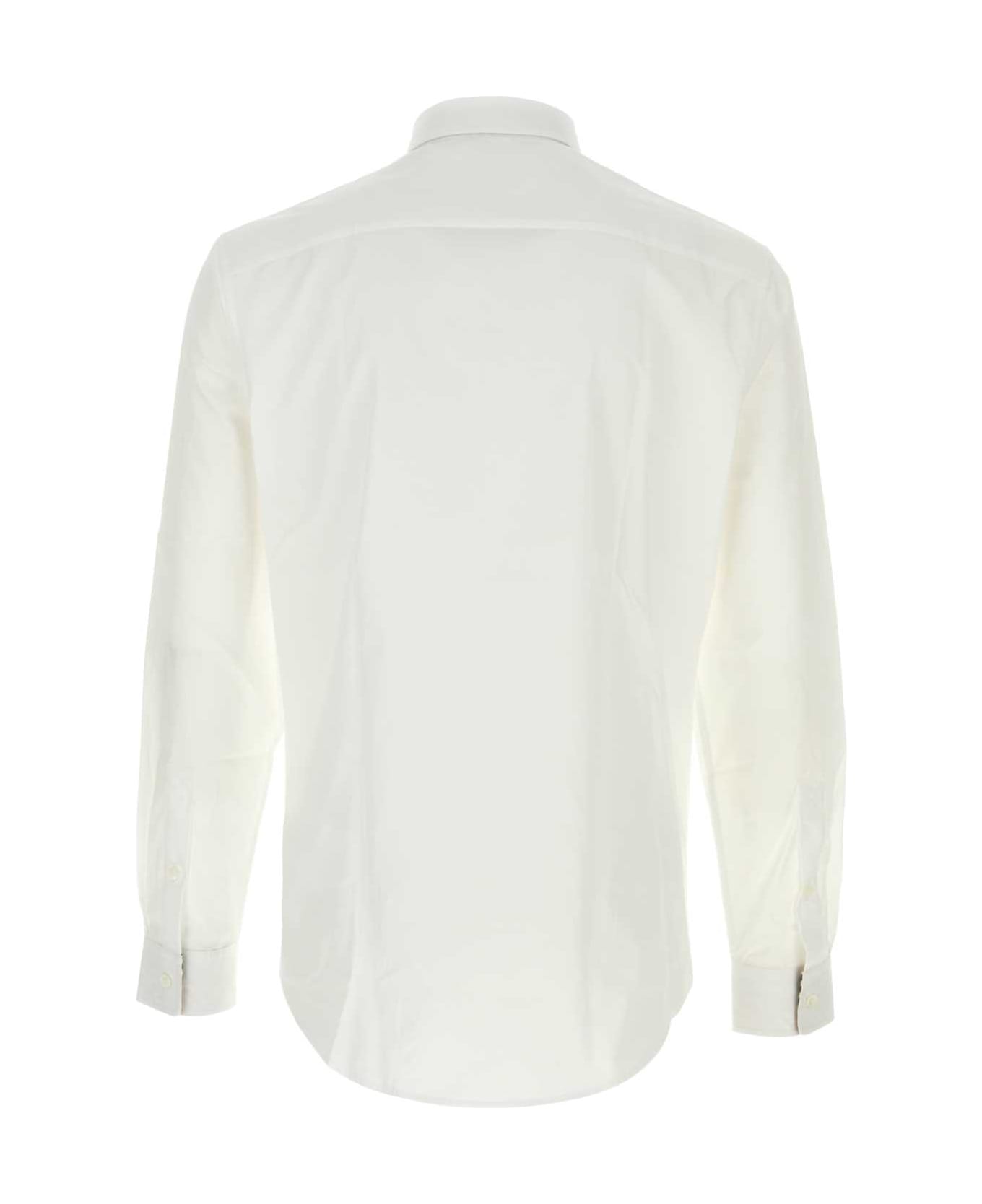 Burberry White Stretch Poplin Shirt - WHITE