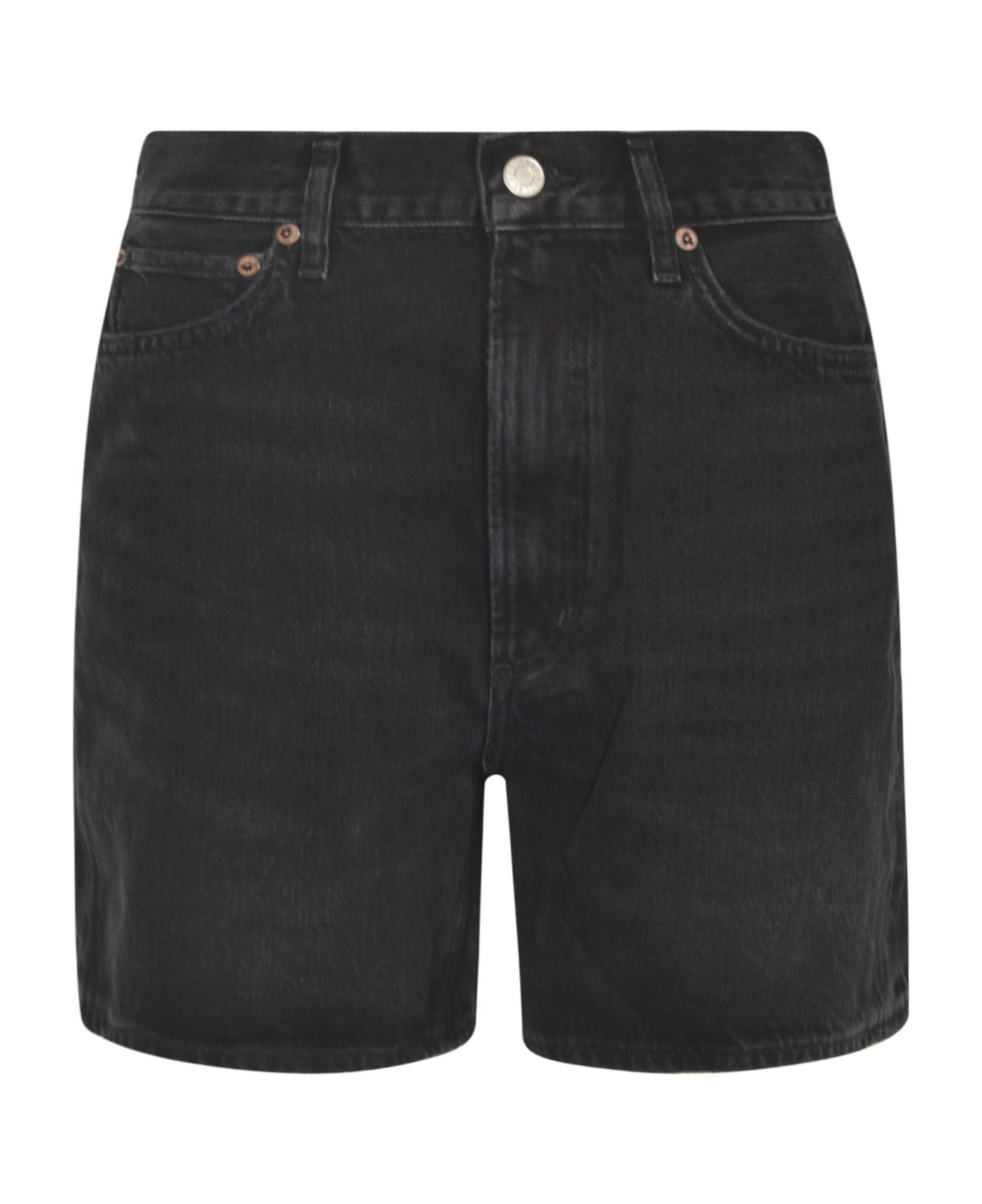 AGOLDE Buttoned Denim Shorts - WASHED BACK