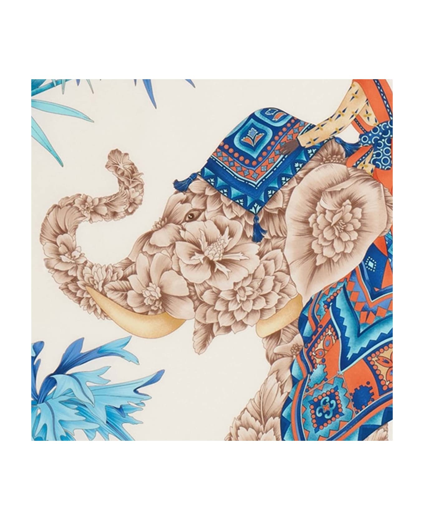 Ferragamo Silk Scarf With Indian Print - Red スカーフ＆ストール