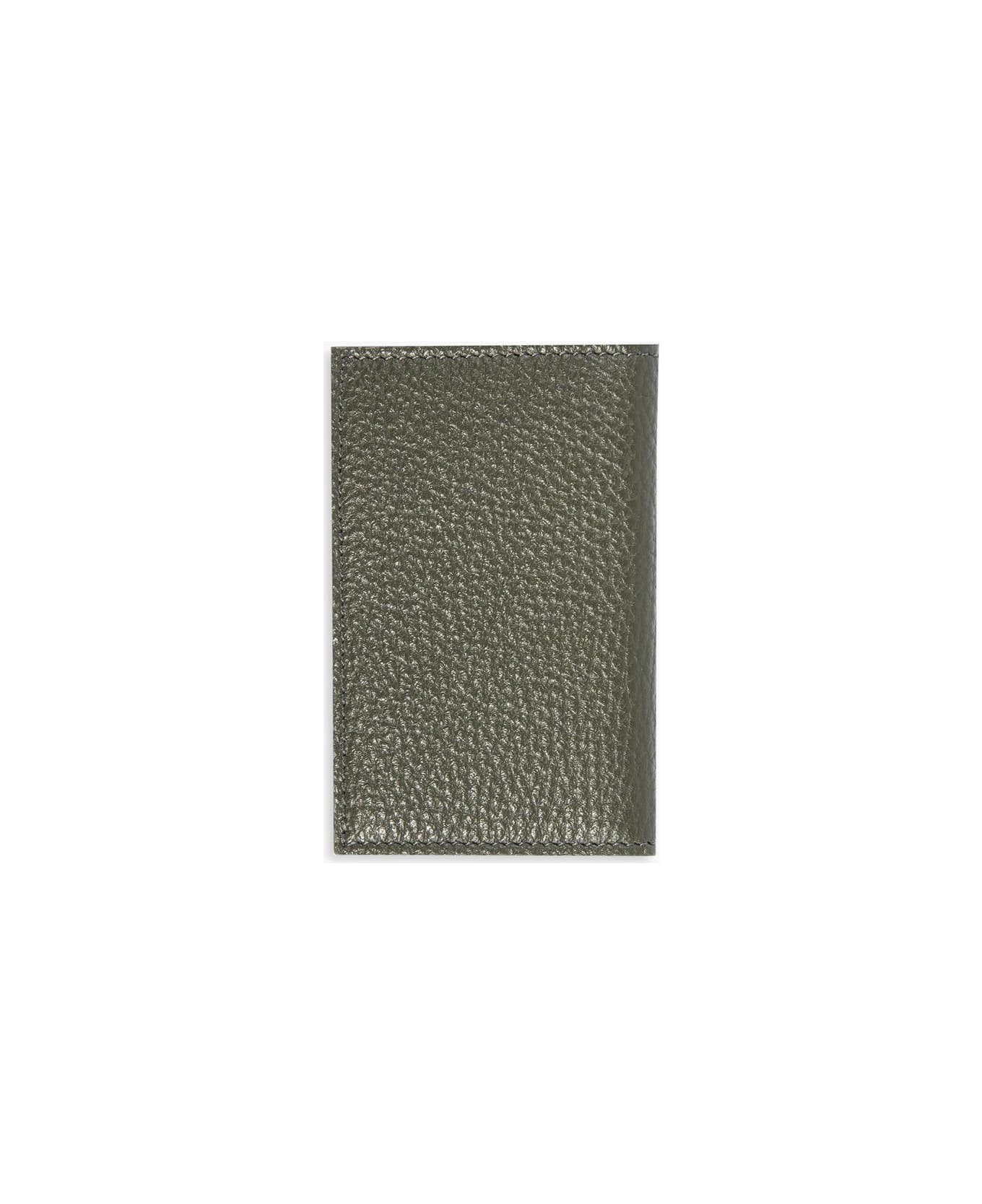 Larusmiani Vertical Card Holder St.moritz Wallet - Olive