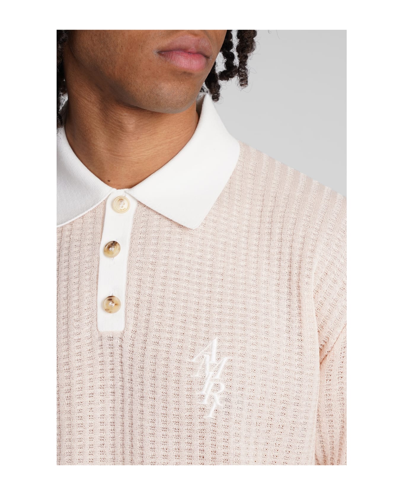 AMIRI Polo In Rose-pink Cotton - rose-pink
