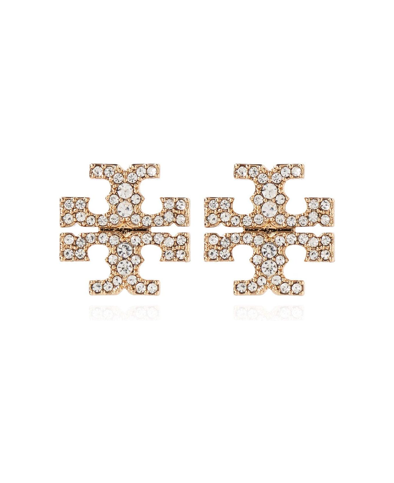 Tory Burch Kira Pavé Stud Earrings - Metallic
