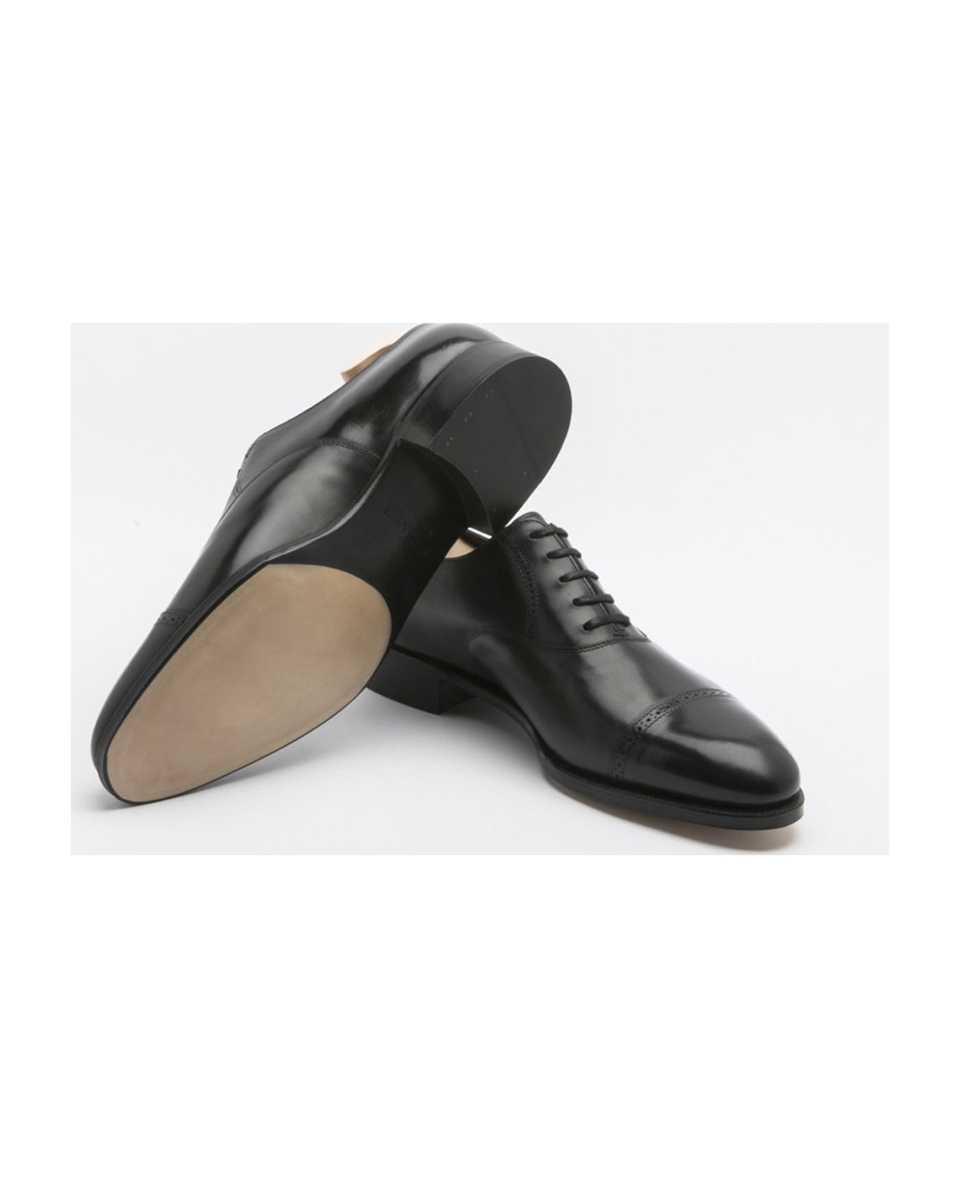 John Lobb Philip Ii Black Oxford Calf Oxford Shoe (fitting F/ee) - Nero