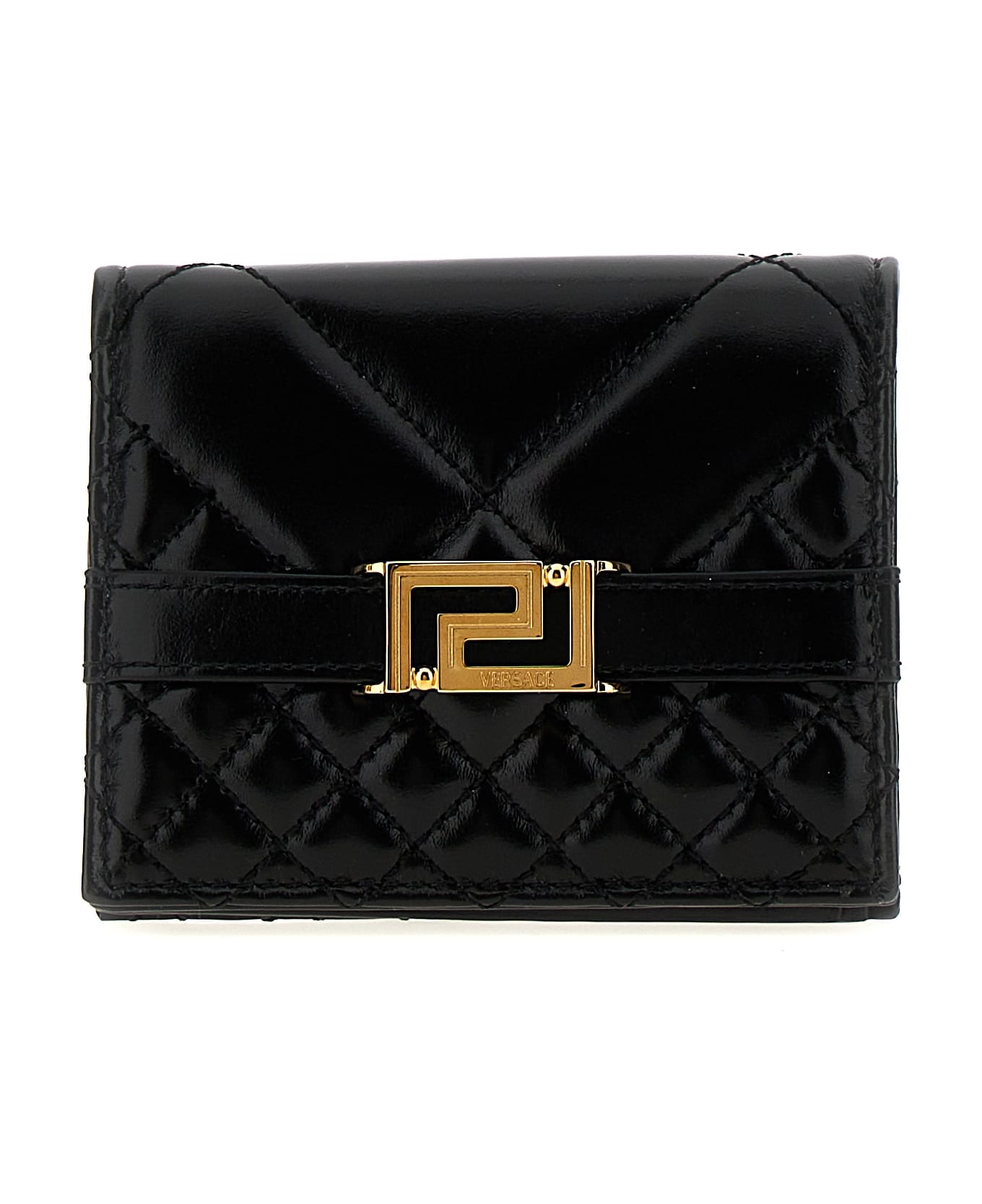 Versace 'greca Goddess' Wallet - Black  