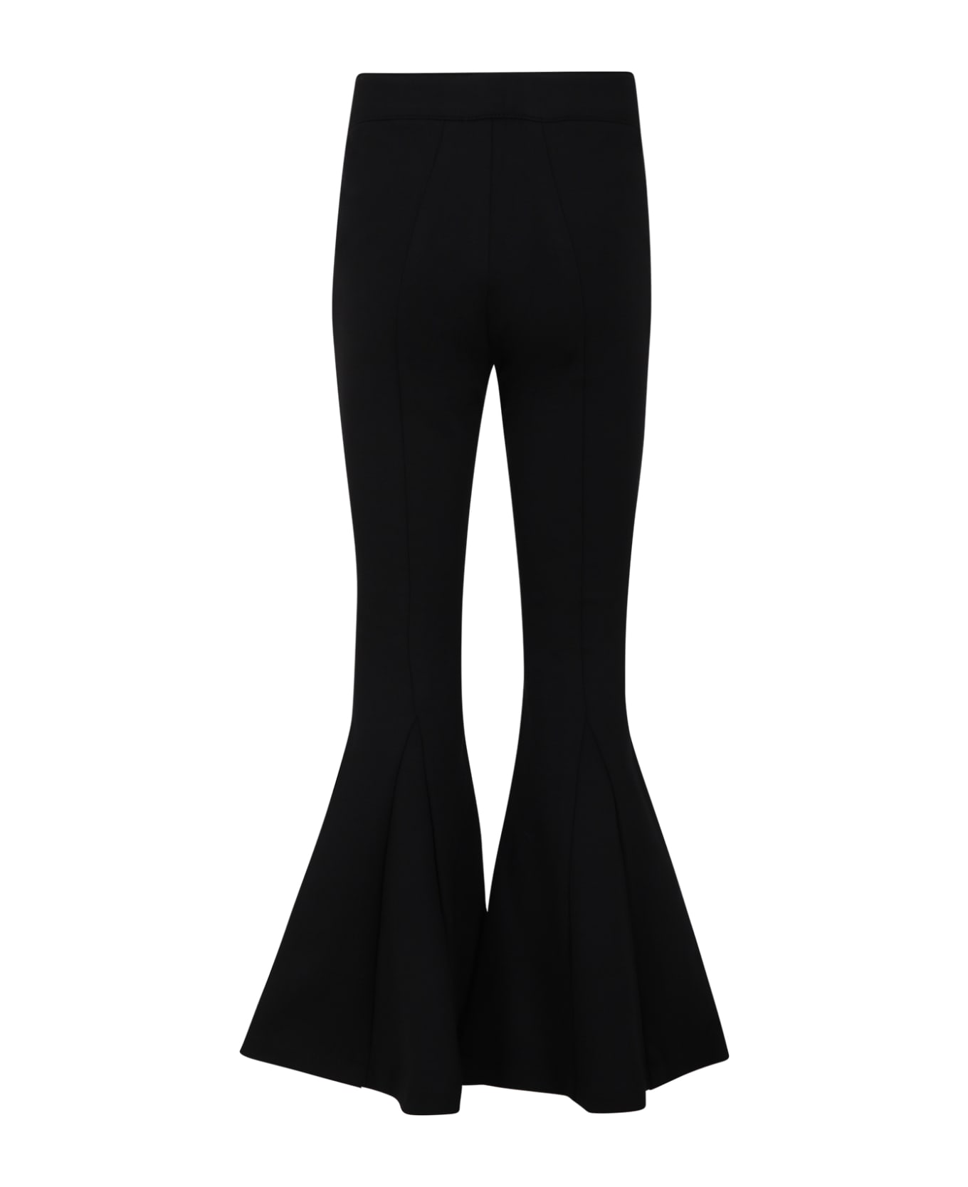 Blumarine Bblack Trousers For Girl With Logo - Black