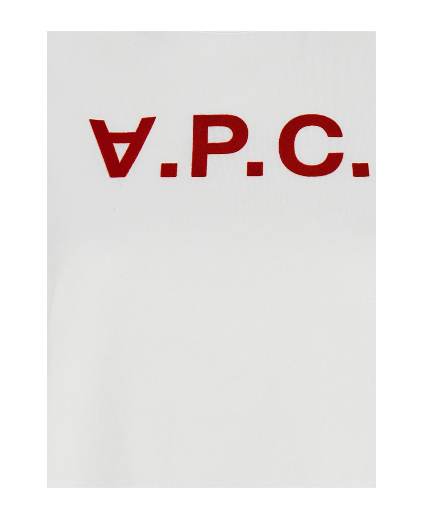 A.P.C. T-shirt With Logo - BLANC/ROUGE