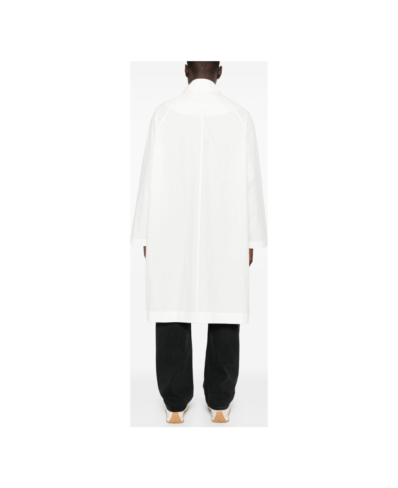 Studio Nicholson Nylon And Cotton Blend Coat - White