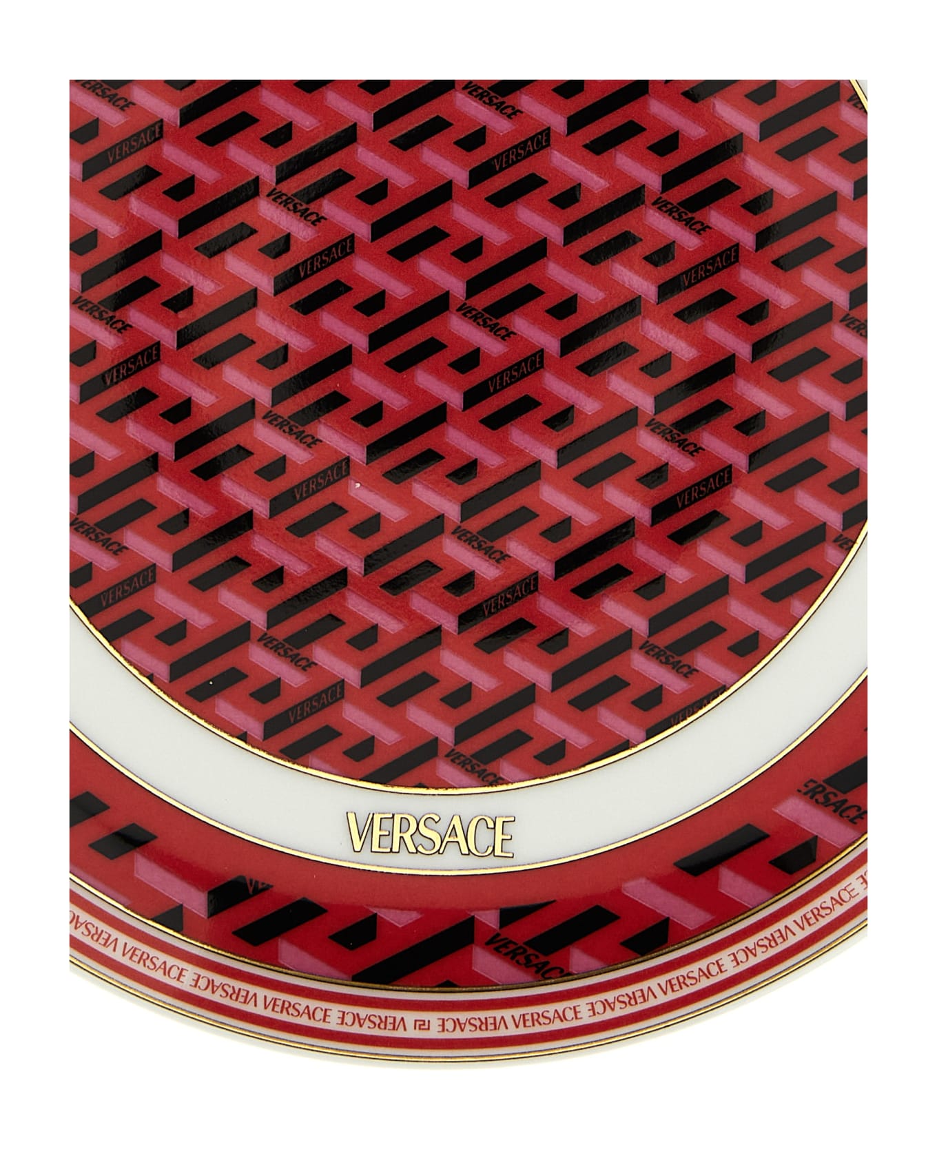 Versace 'la Greca' Dinner Plate - Red