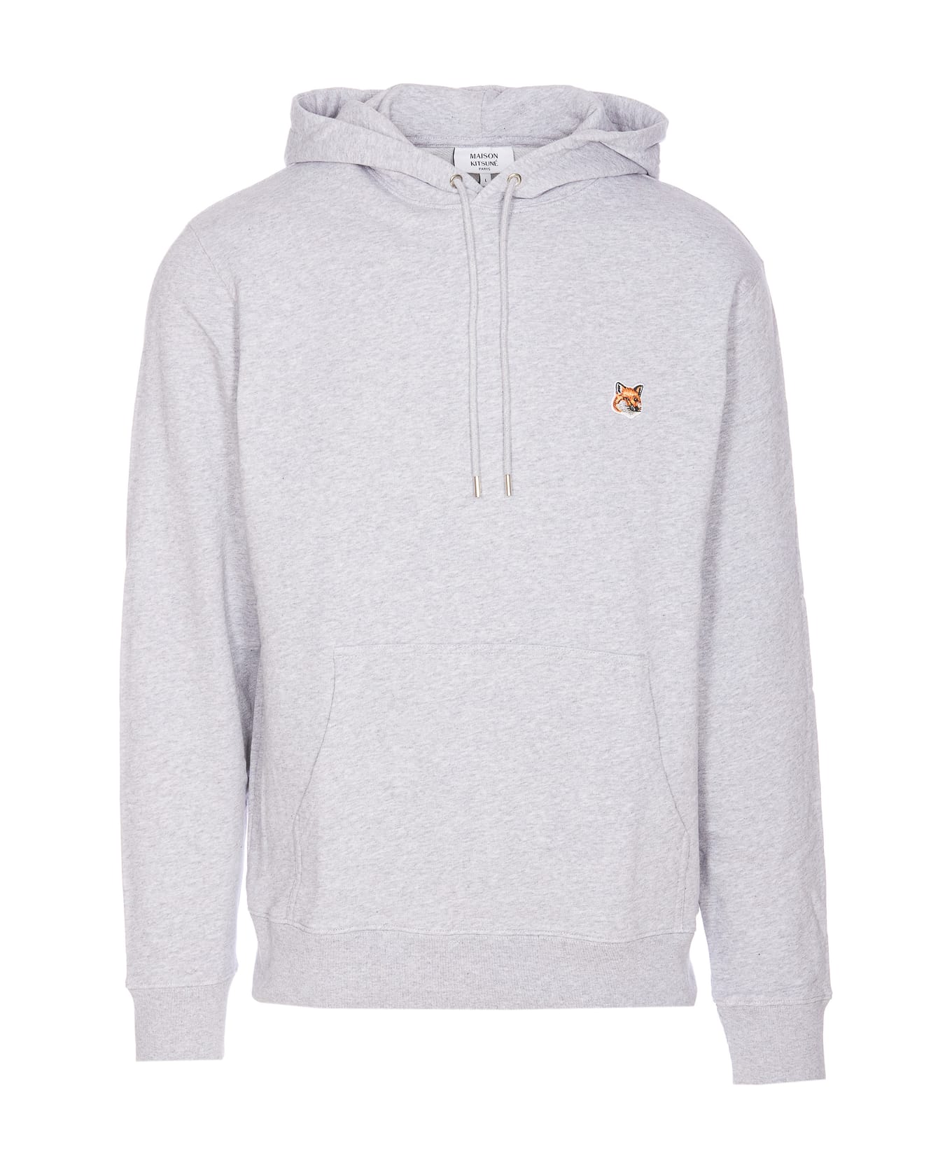 Maison Kitsuné Fox Head Patch Hoodie - Grey