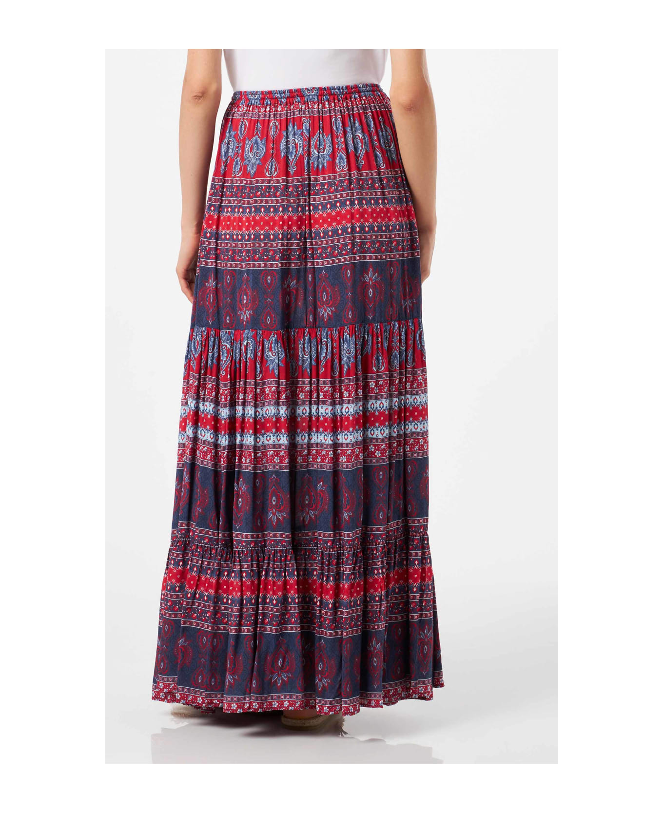 MC2 Saint Barth Gipsy Skirt Boho Chic - BLUE