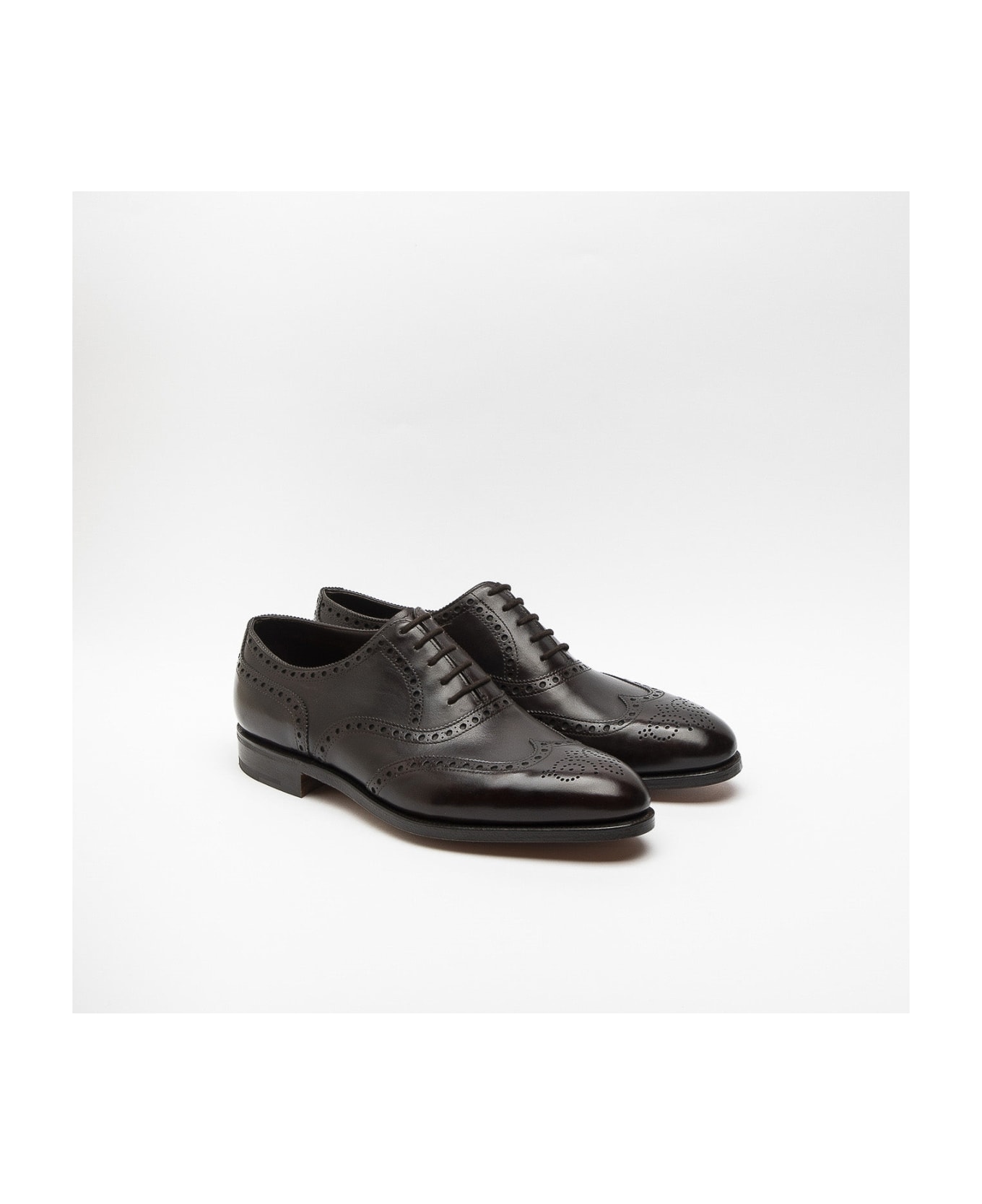 John Lobb Stowey Dark Brown Misty Calf Oxford Shoe - Marrone ローファー＆デッキシューズ