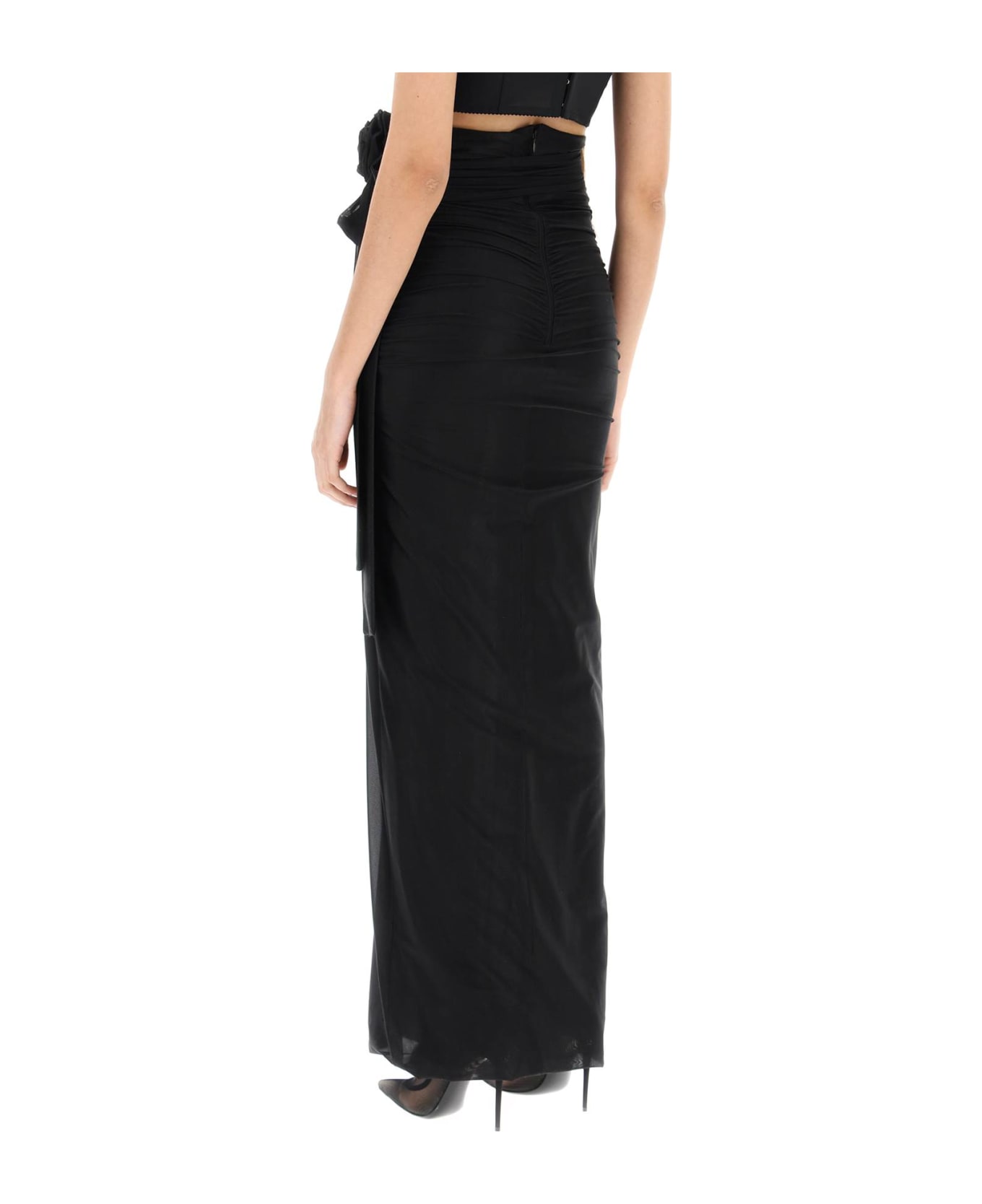 Dolce & Gabbana Jersey Stretch Maxi Skirt - Black