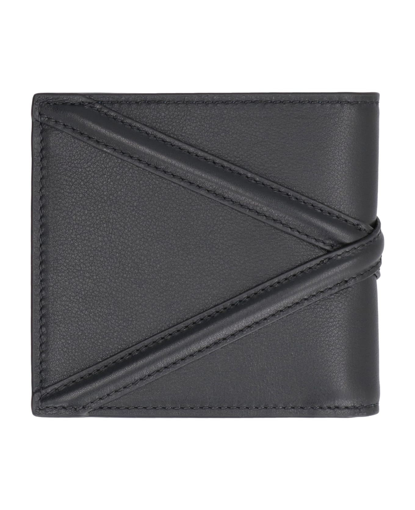 Alexander McQueen Leather Flap-over Wallet - black