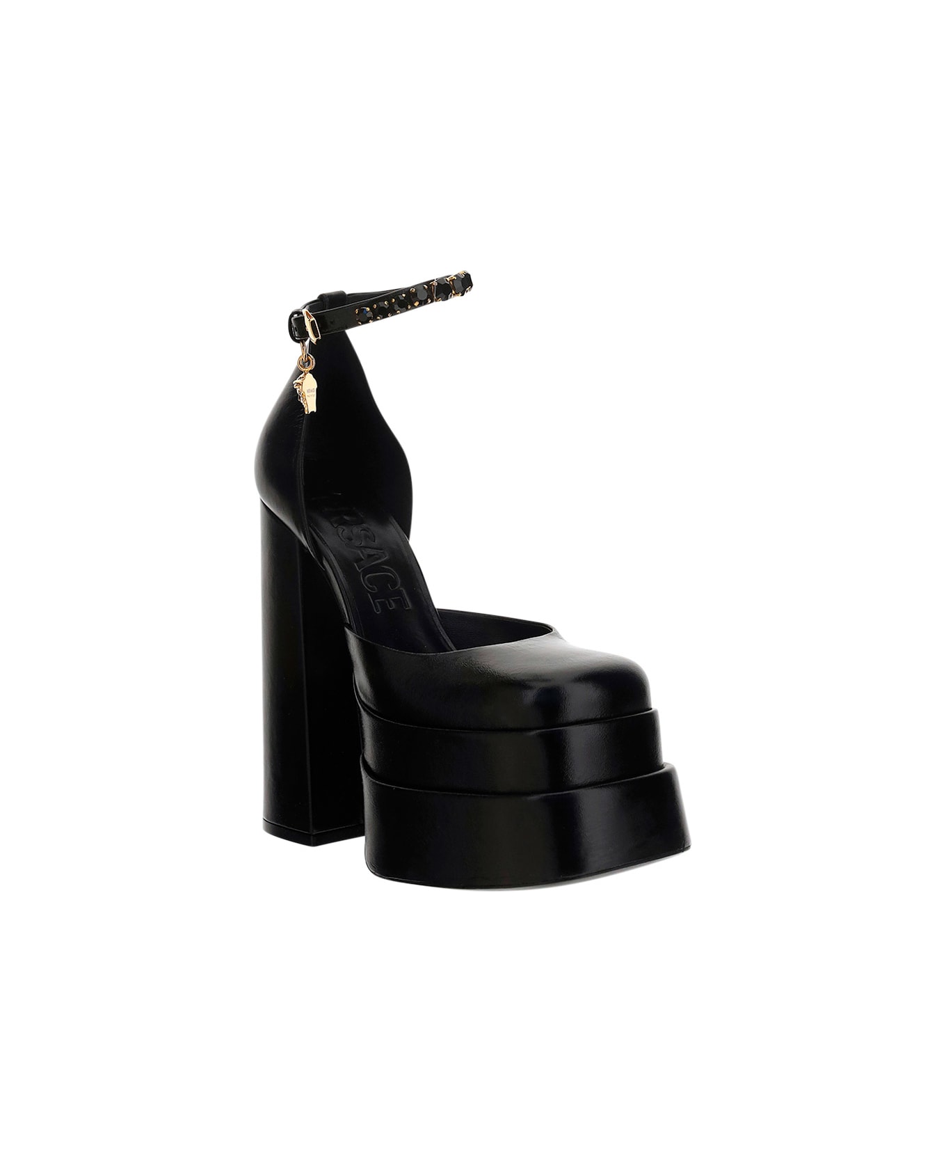 Versace Platform Sandals - Nero/oro Versace