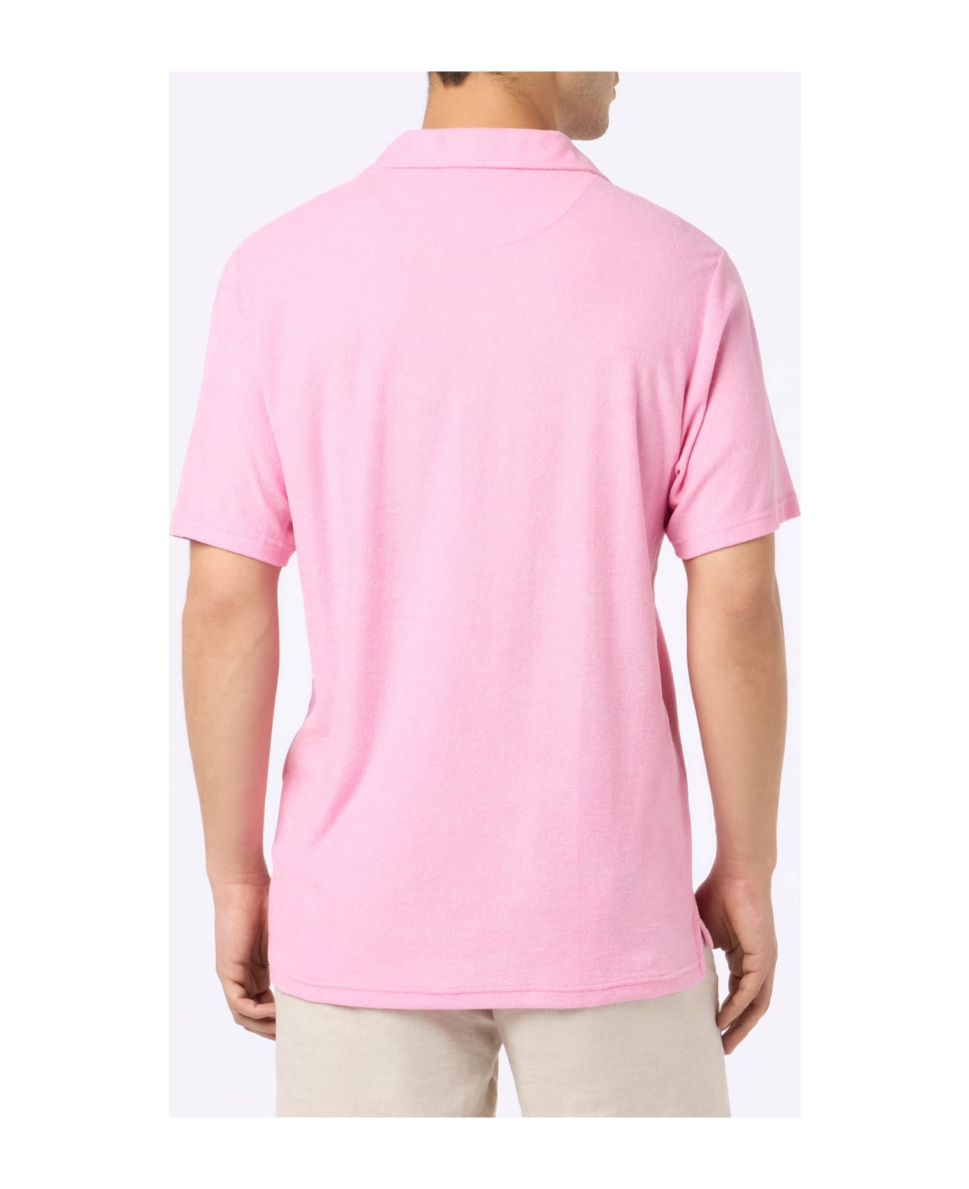 MC2 Saint Barth Man Pink Terry Polo Shirt Jeremy - PINK