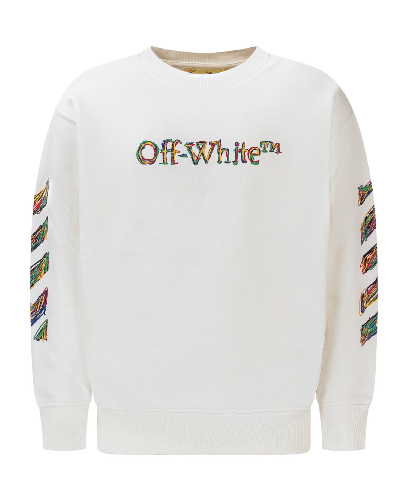Off-White Logo Sketch Sweatshirt - WHITE MULTICOLOR