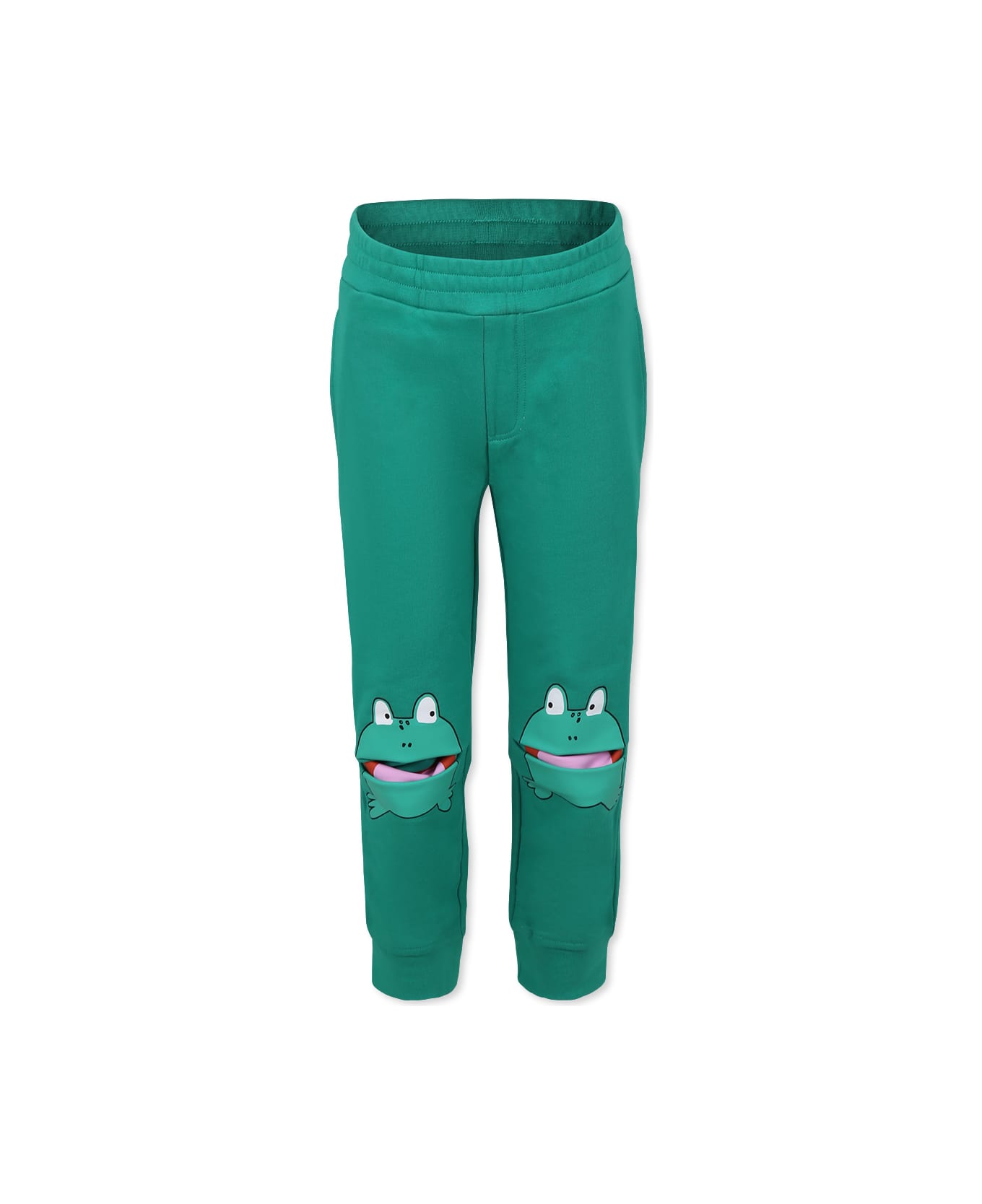 Stella McCartney Kids Green Trousers For Boy With Frogs - Green