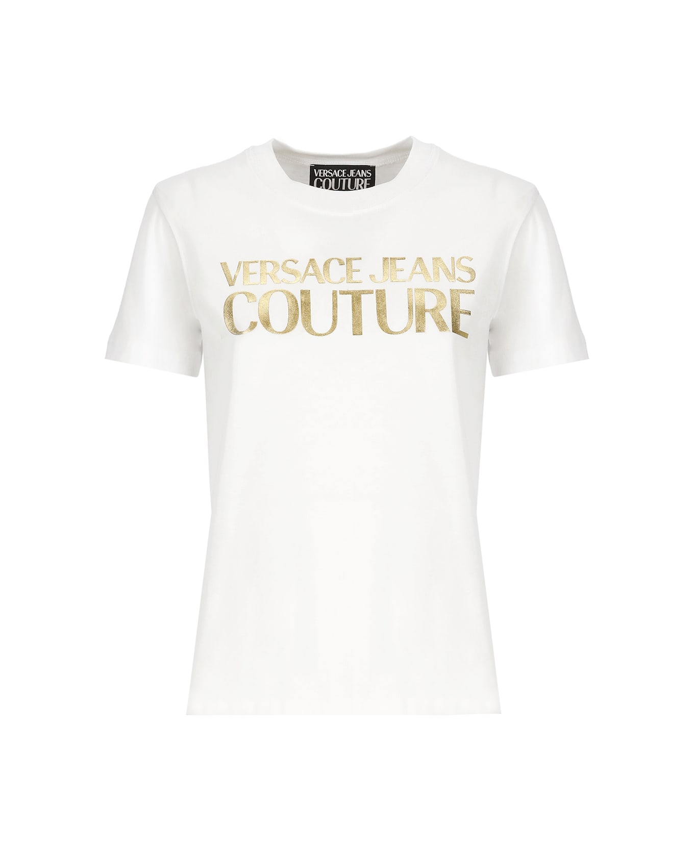 Versace Jeans Couture Logo Printed Crewneck T-shirt - White