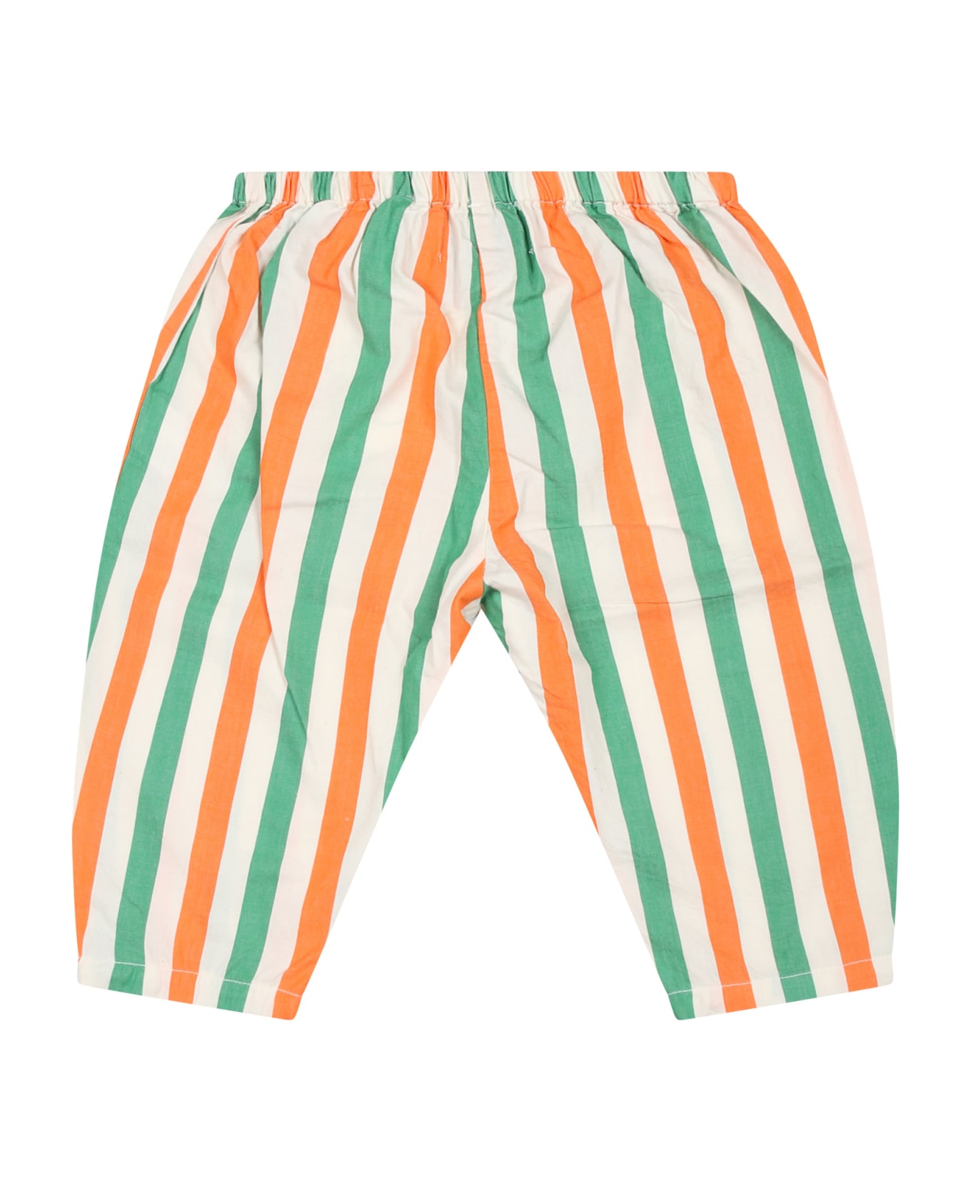 Bobo Choses Ivory Trousers For Babykids With Logo - Multicolor