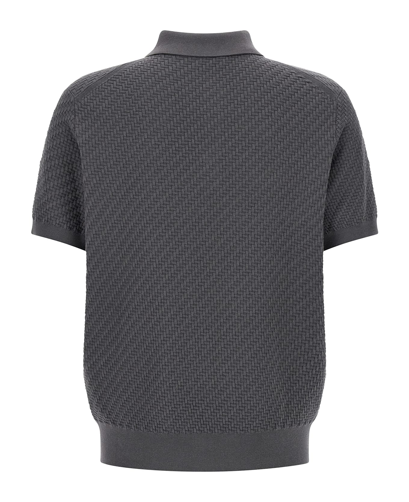 Brioni Weaving Polo Shirt - Gray