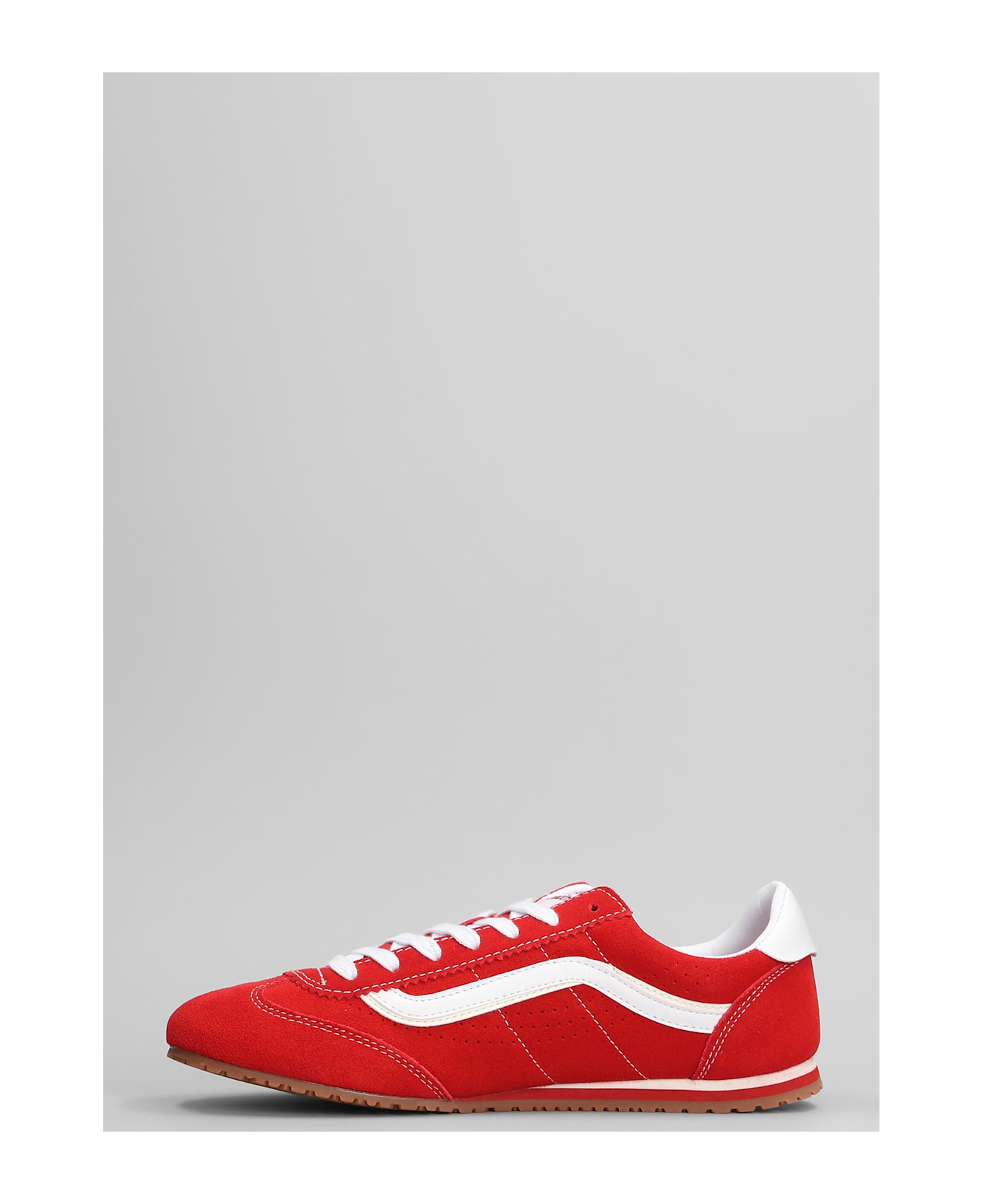 Vans Super Lowpro Sneakers In Red Suede - red