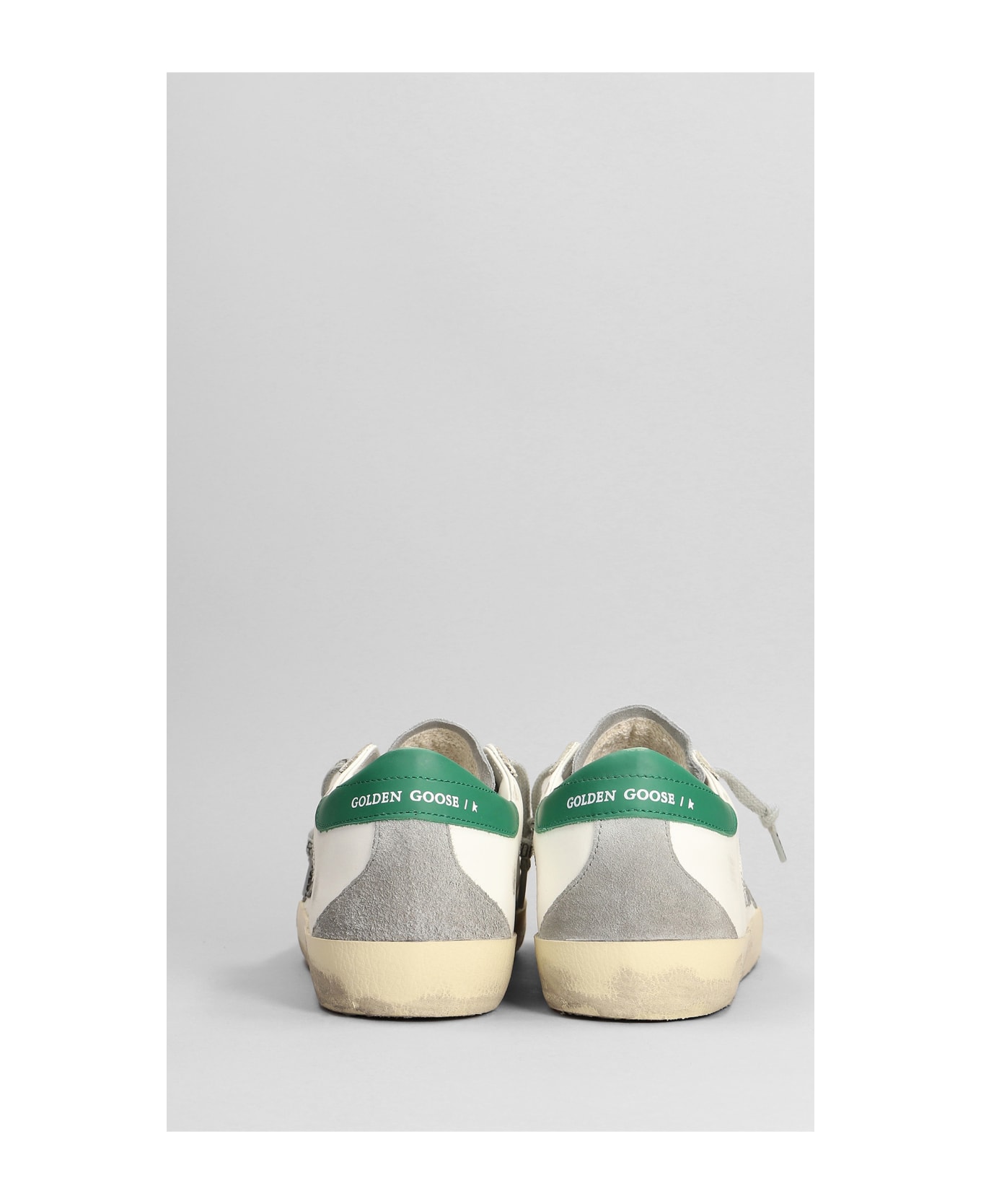 Golden Goose Superstar Sneakers In White Suede And Leather - white