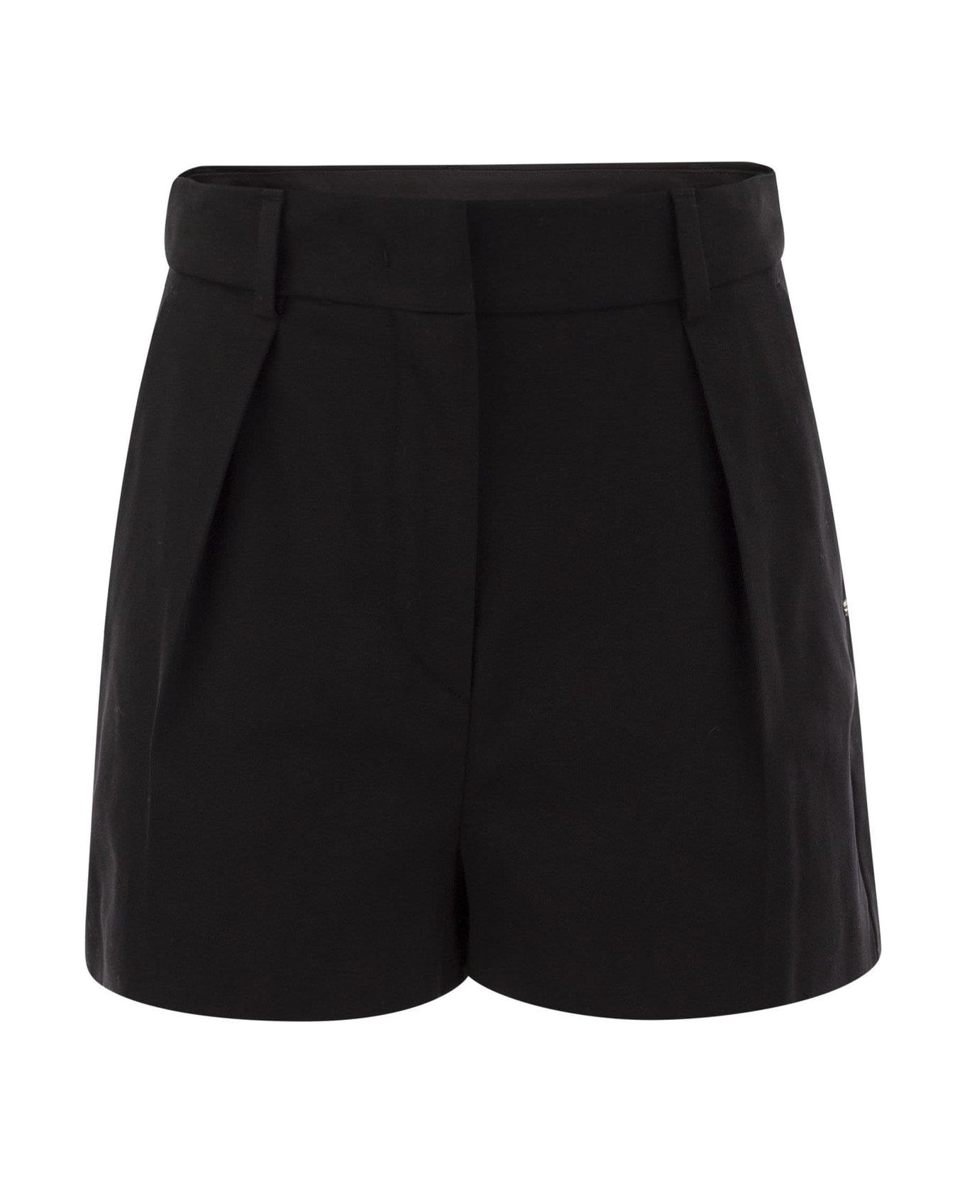 SportMax Unico Washed Shorts - BLACK