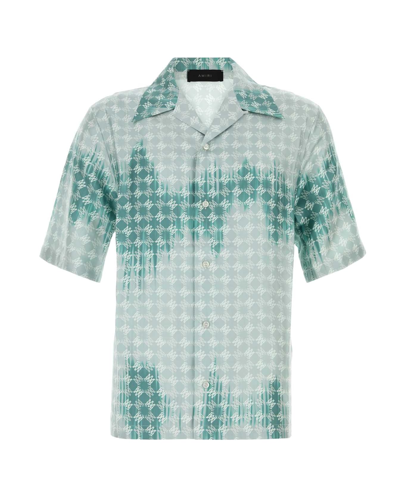 AMIRI Printed Satin Shirt - MARINE