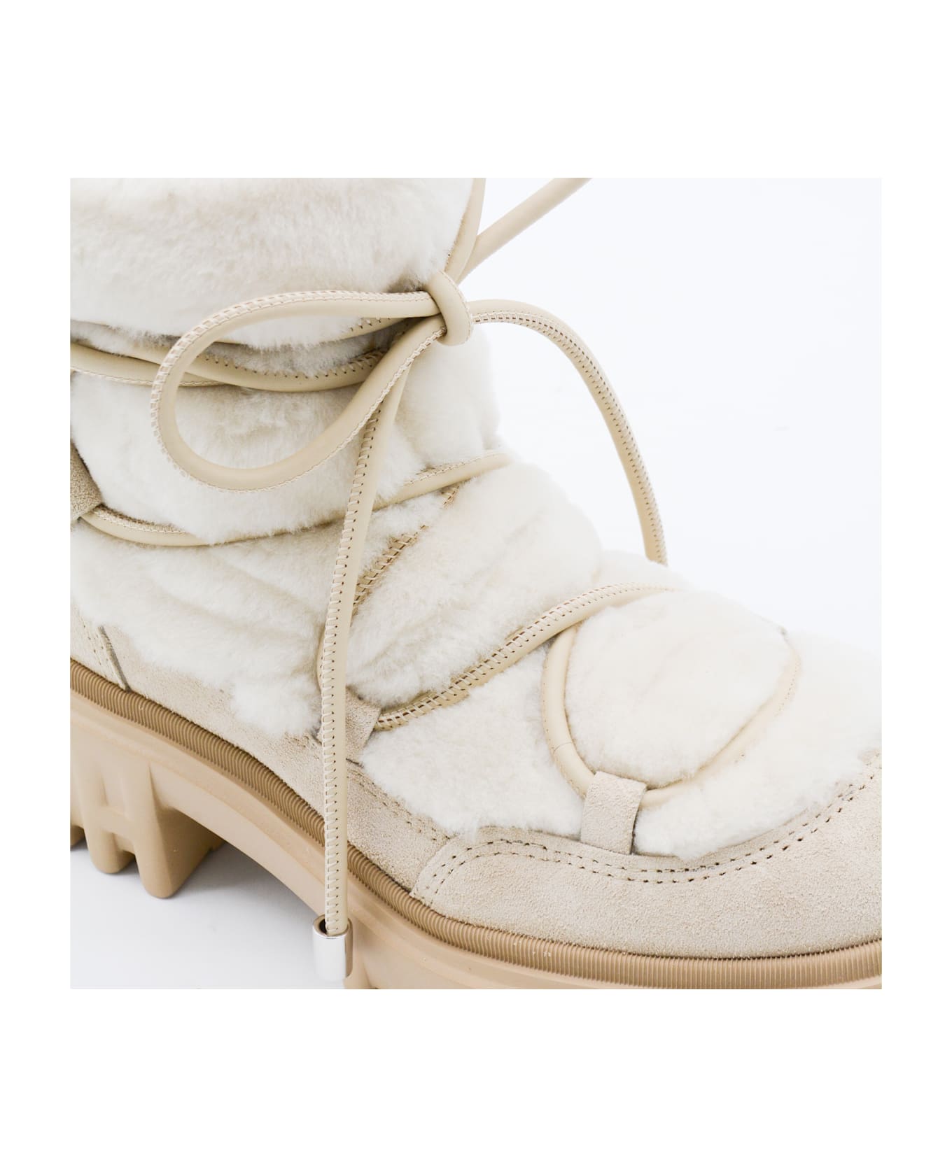 Hogan Cream Boots - White