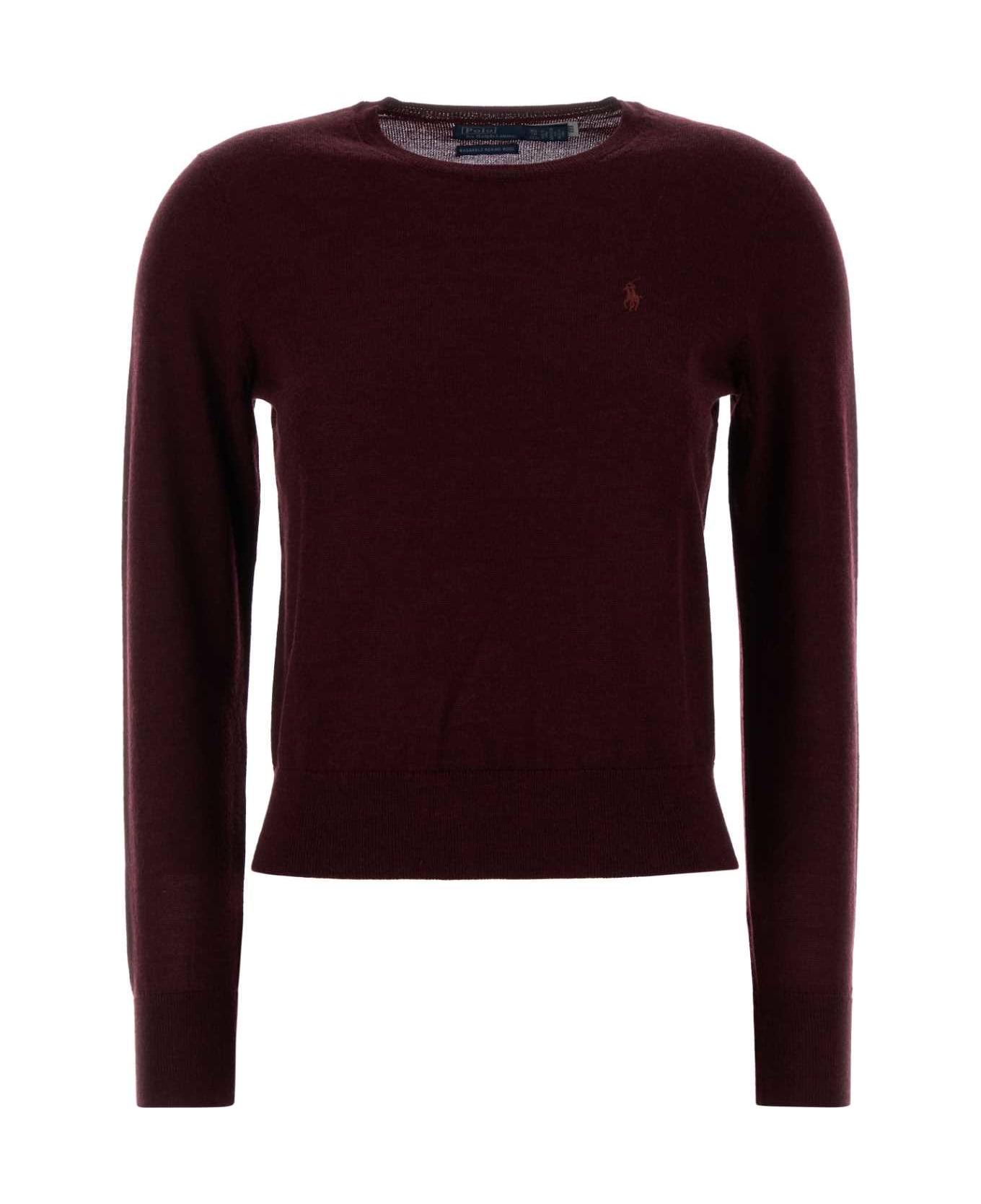 Polo Ralph Lauren Plum Wool Sweater - AGEDWINEHEATHER