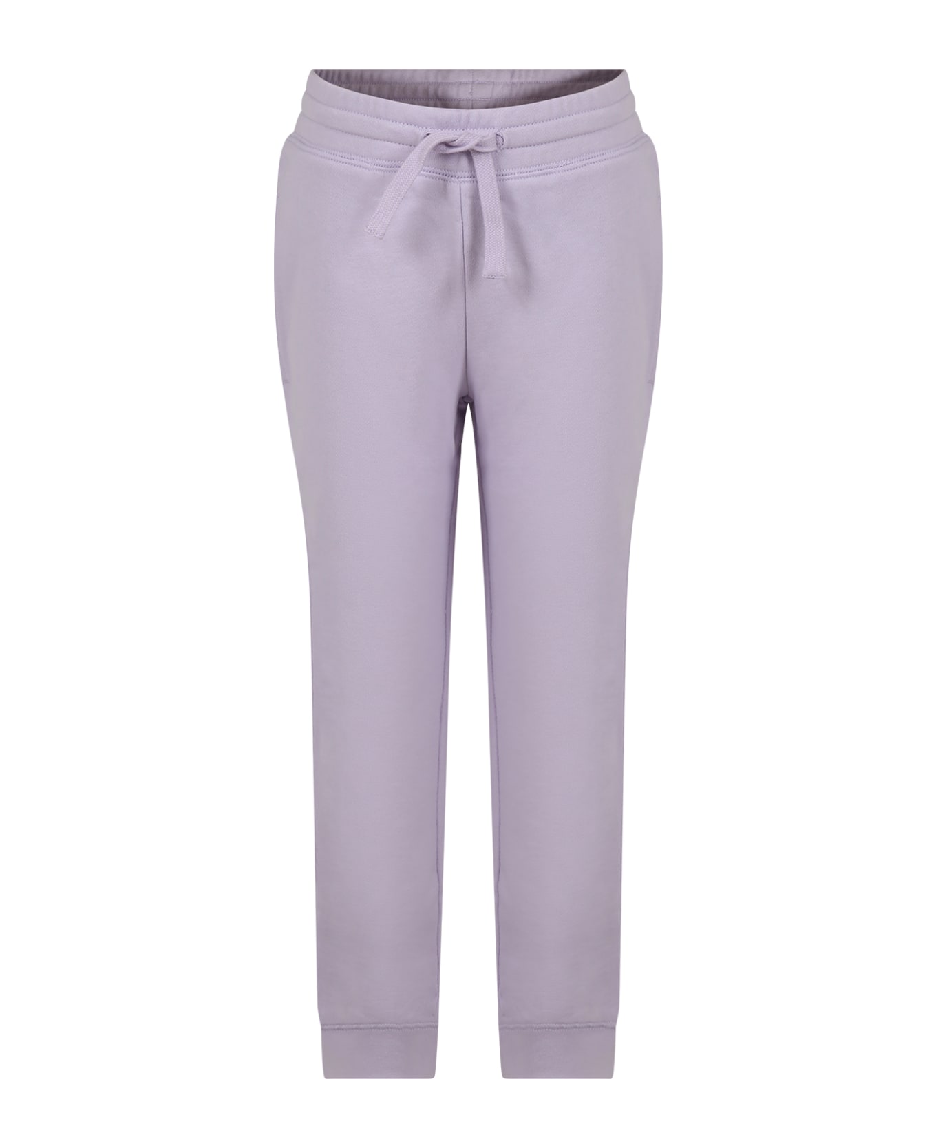 Stella McCartney Kids Purple Trousers For Girl With Logo - Violet