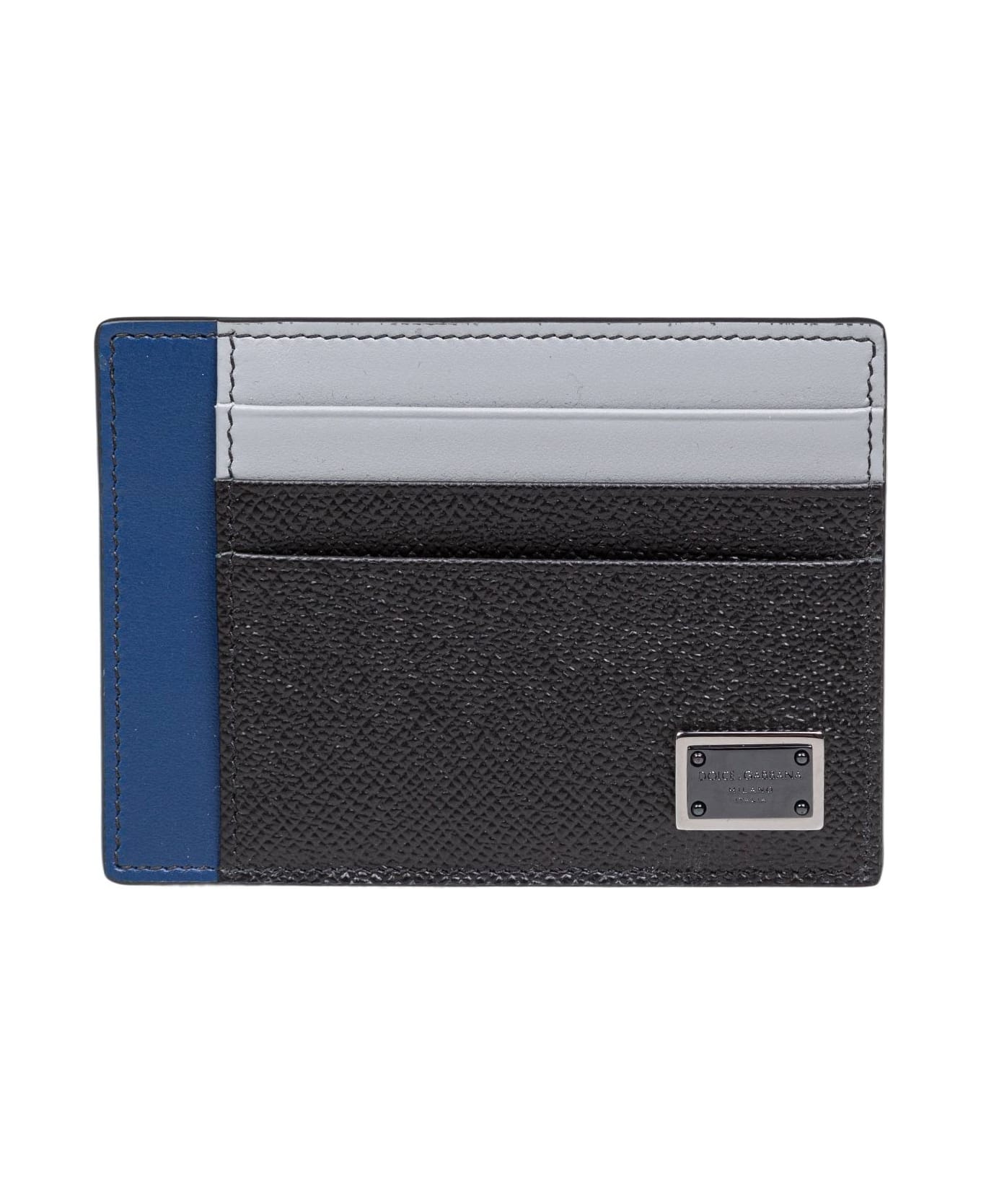 Dolce 
Gabbana Dauphine Card Holder Color Black/blue - BLACK/BLUE
