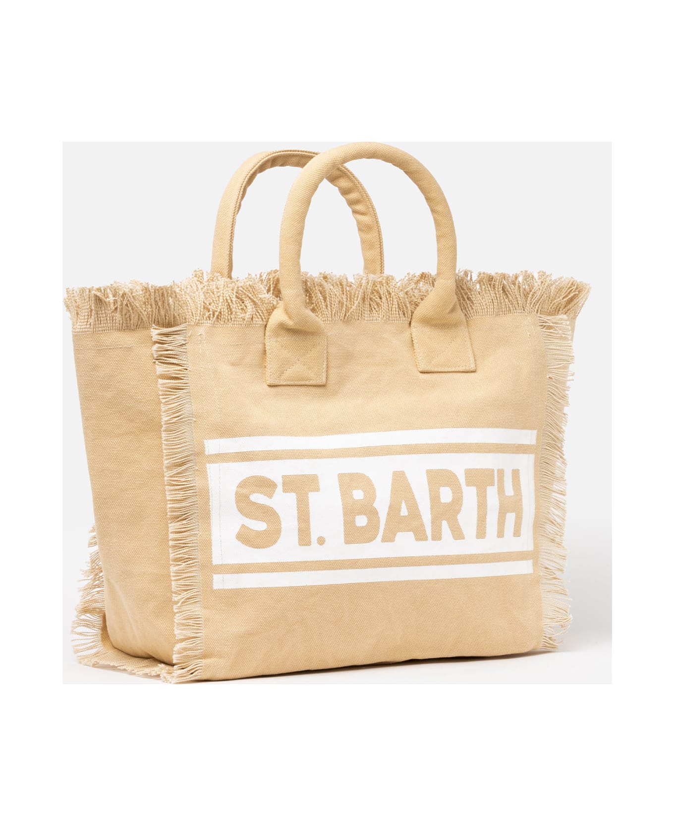 MC2 Saint Barth Beige Cotton Canvas Vanity Shoulder Bag