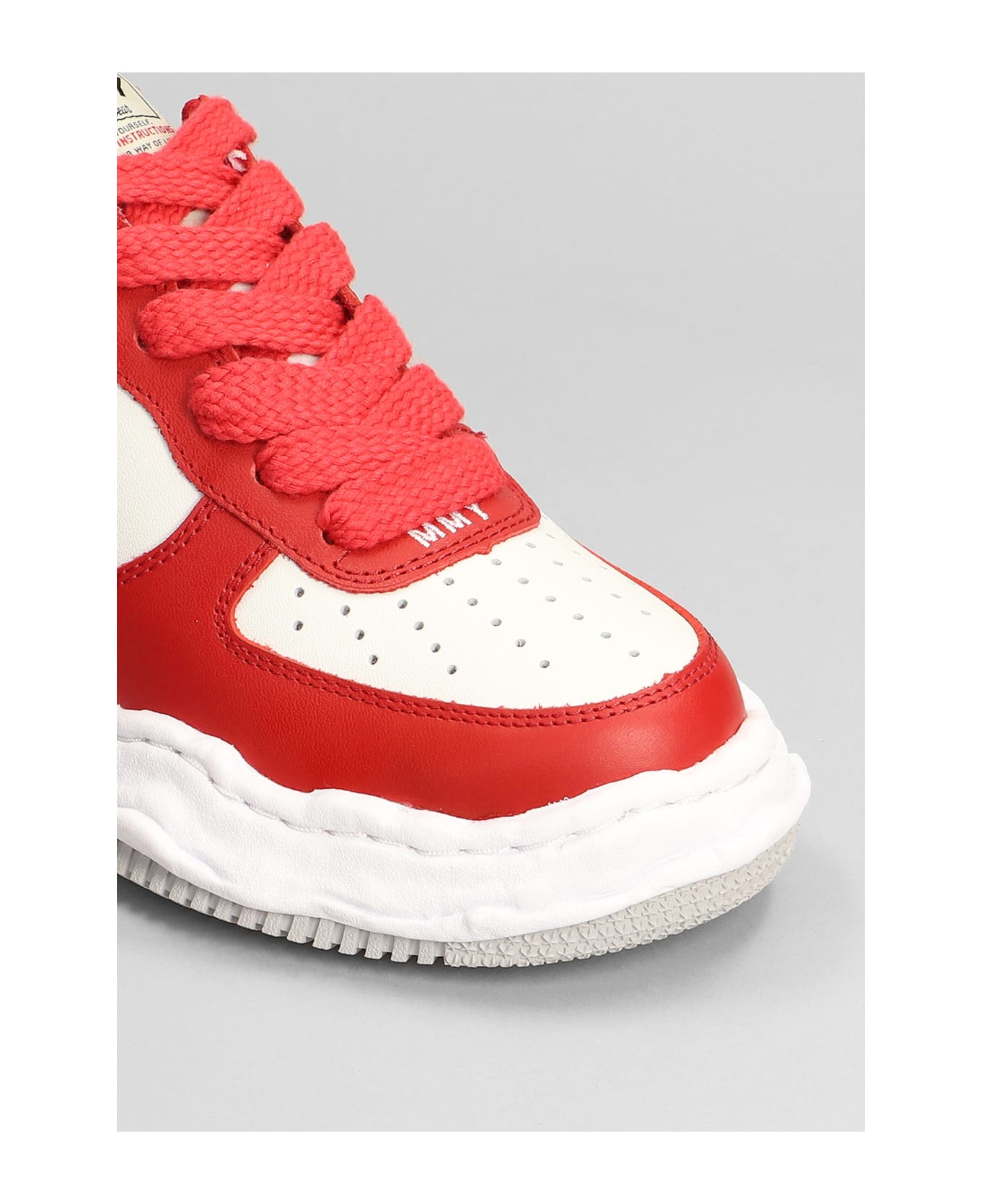 Mihara Yasuhiro Waney Sneakers In Red Leather - red スニーカー