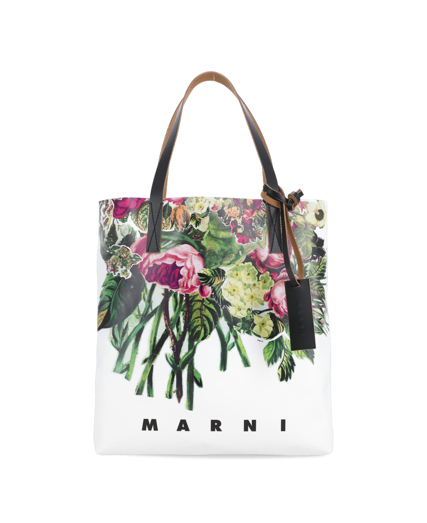 Marni Shopping Bag With Logo - White