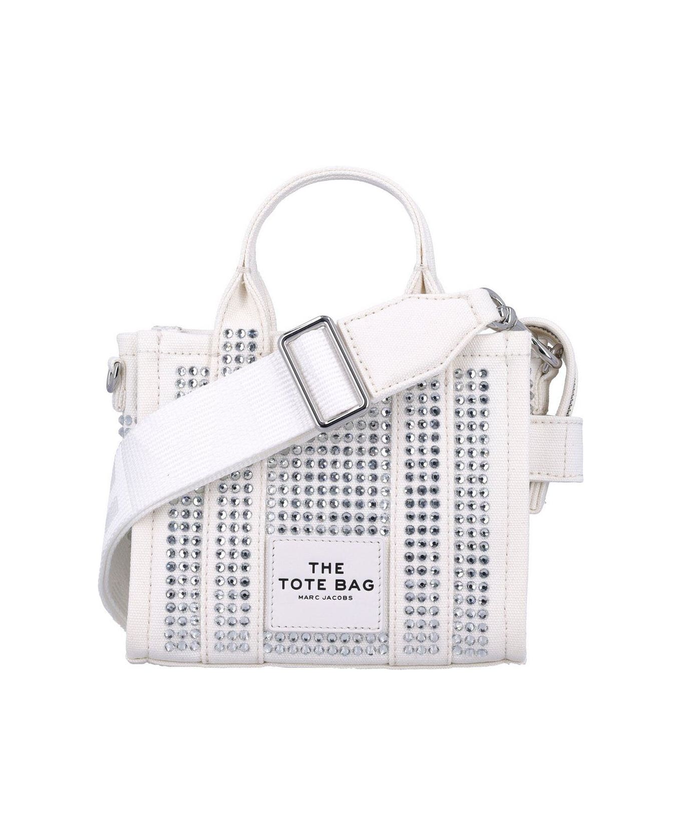 Marc Jacobs Embellished Mini Tote Bag - WHITE