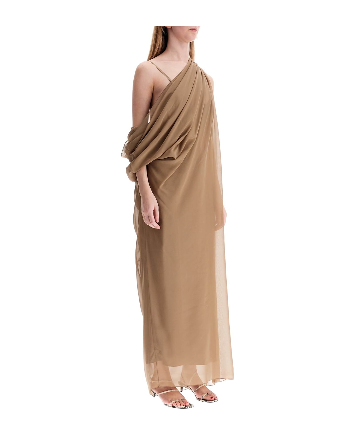 Khaite 
taj Chiffon Silk Dress
 - Toffeee