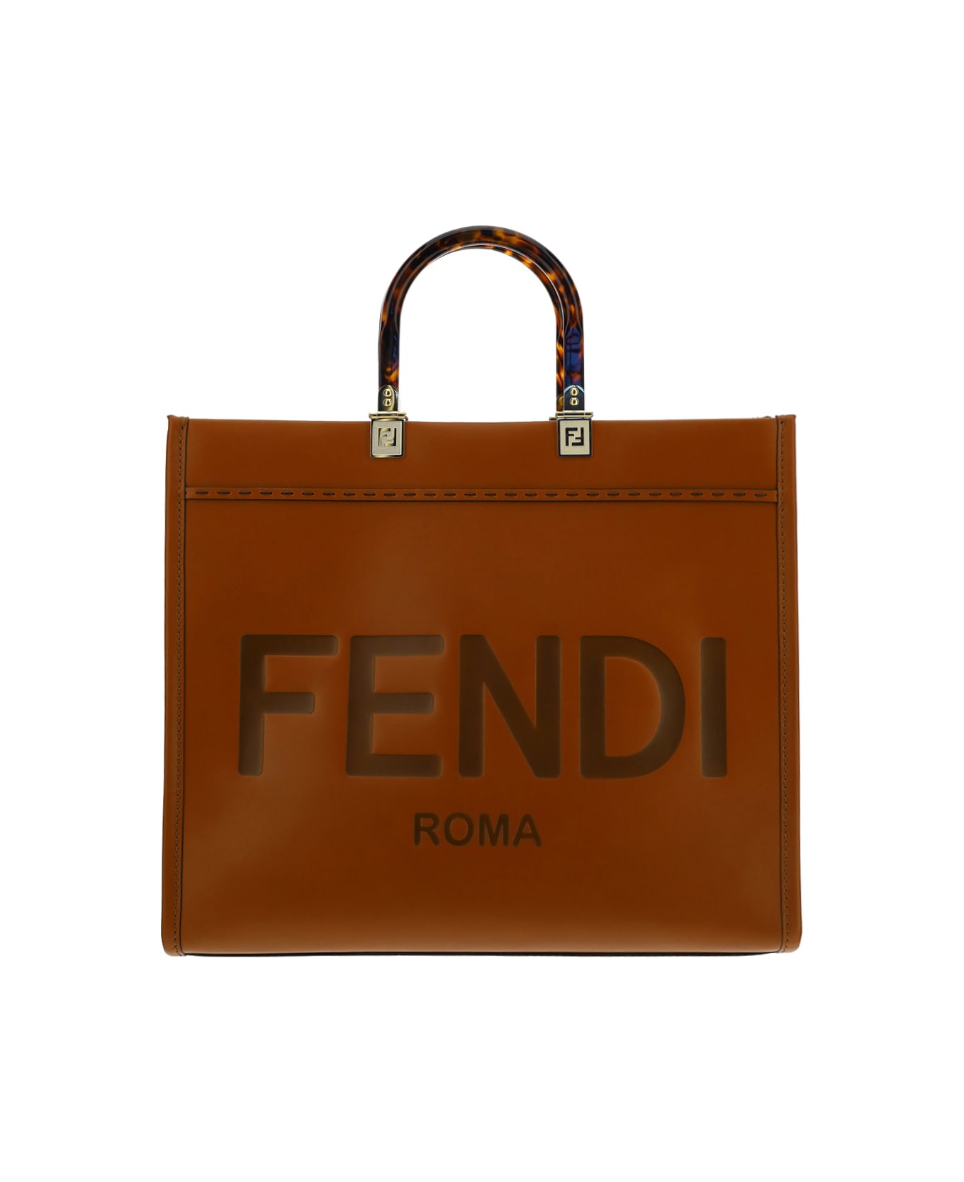 Fendi Sunshine Tote Bag - Cuoio+oro Soft