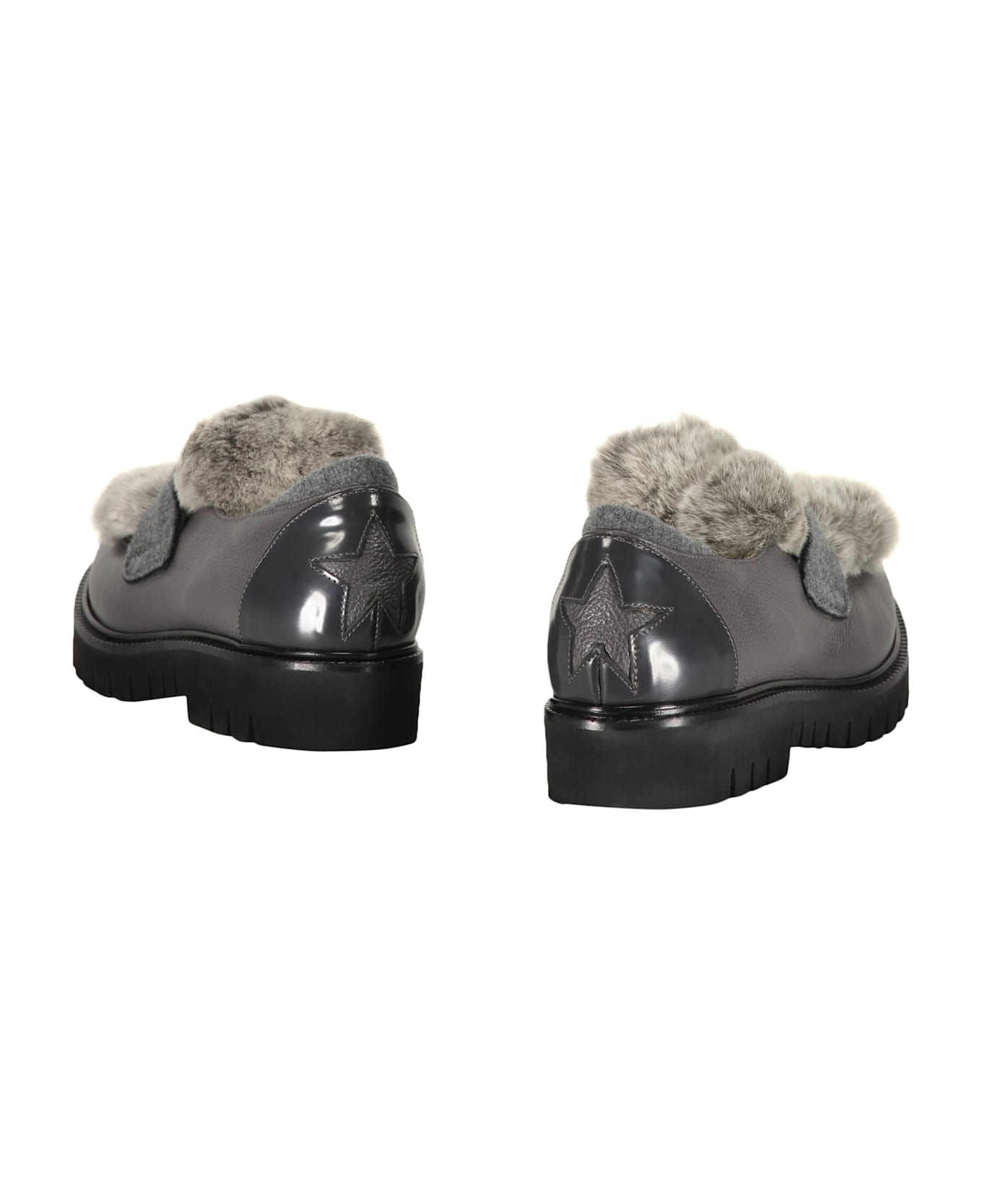 Lorena Antoniazzi Leather Loafers - grey