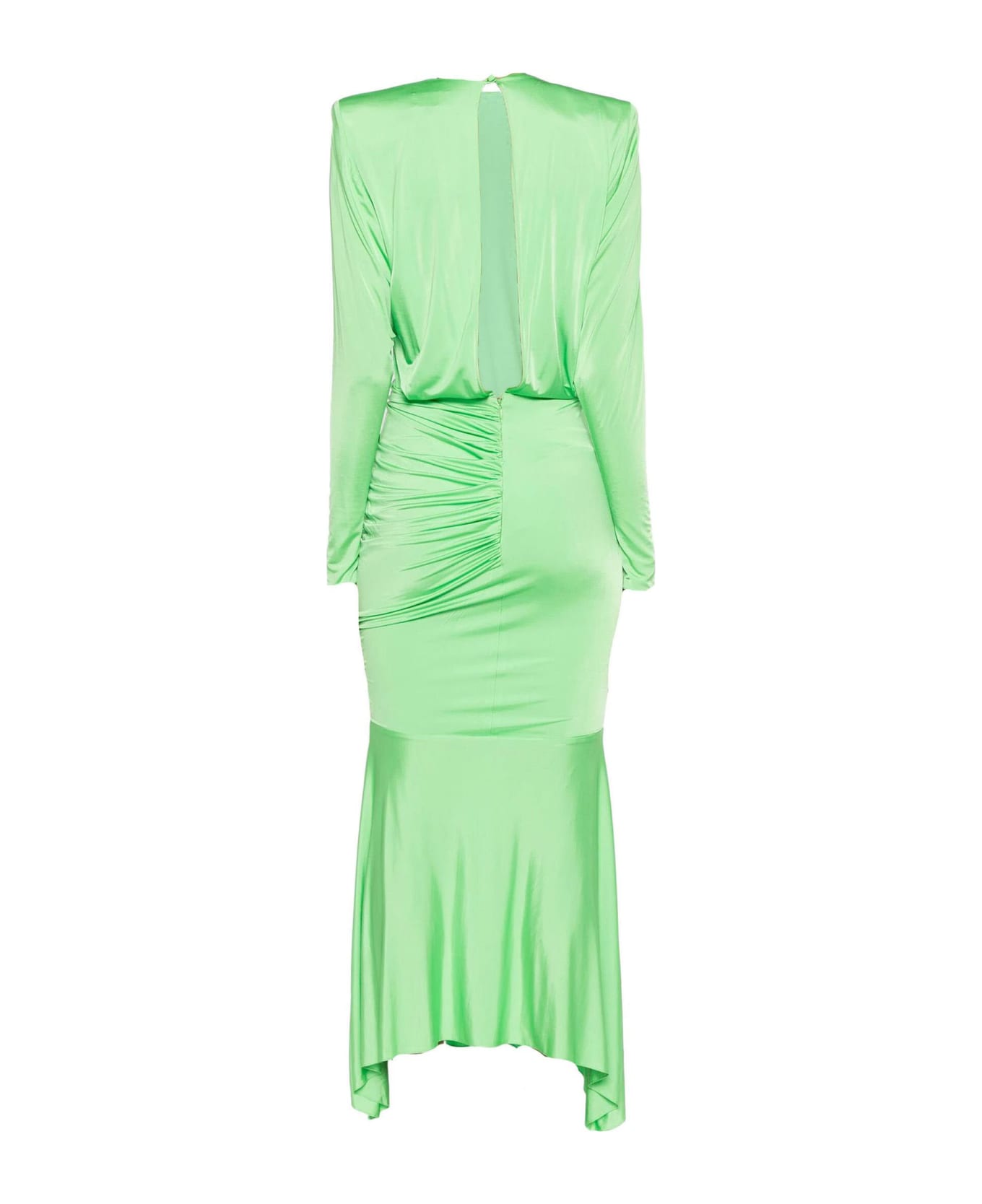 Alexandre Vauthier Green Stretch-design Dress - Green