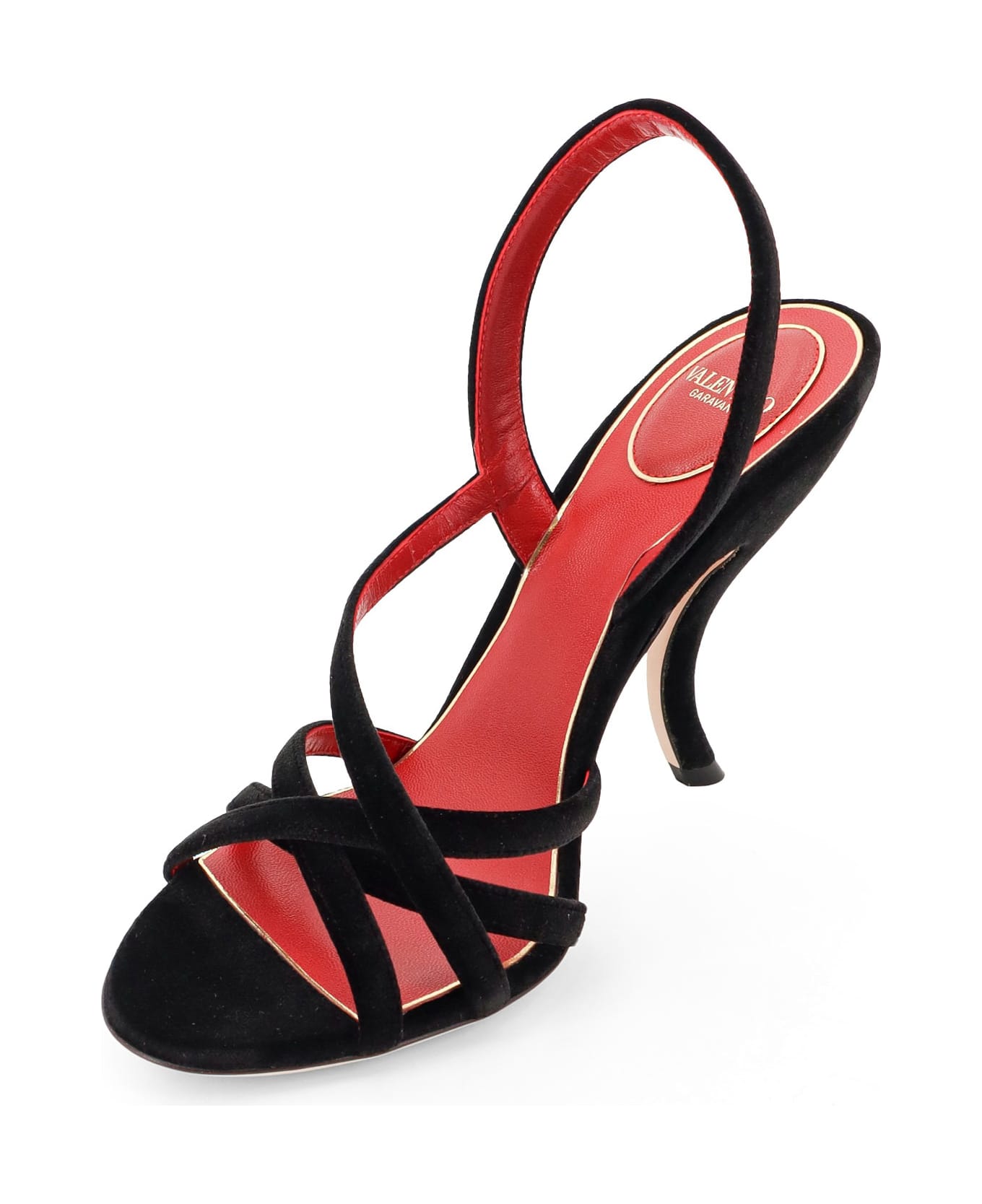 Valentino Garavani Velvet Sandals - Black