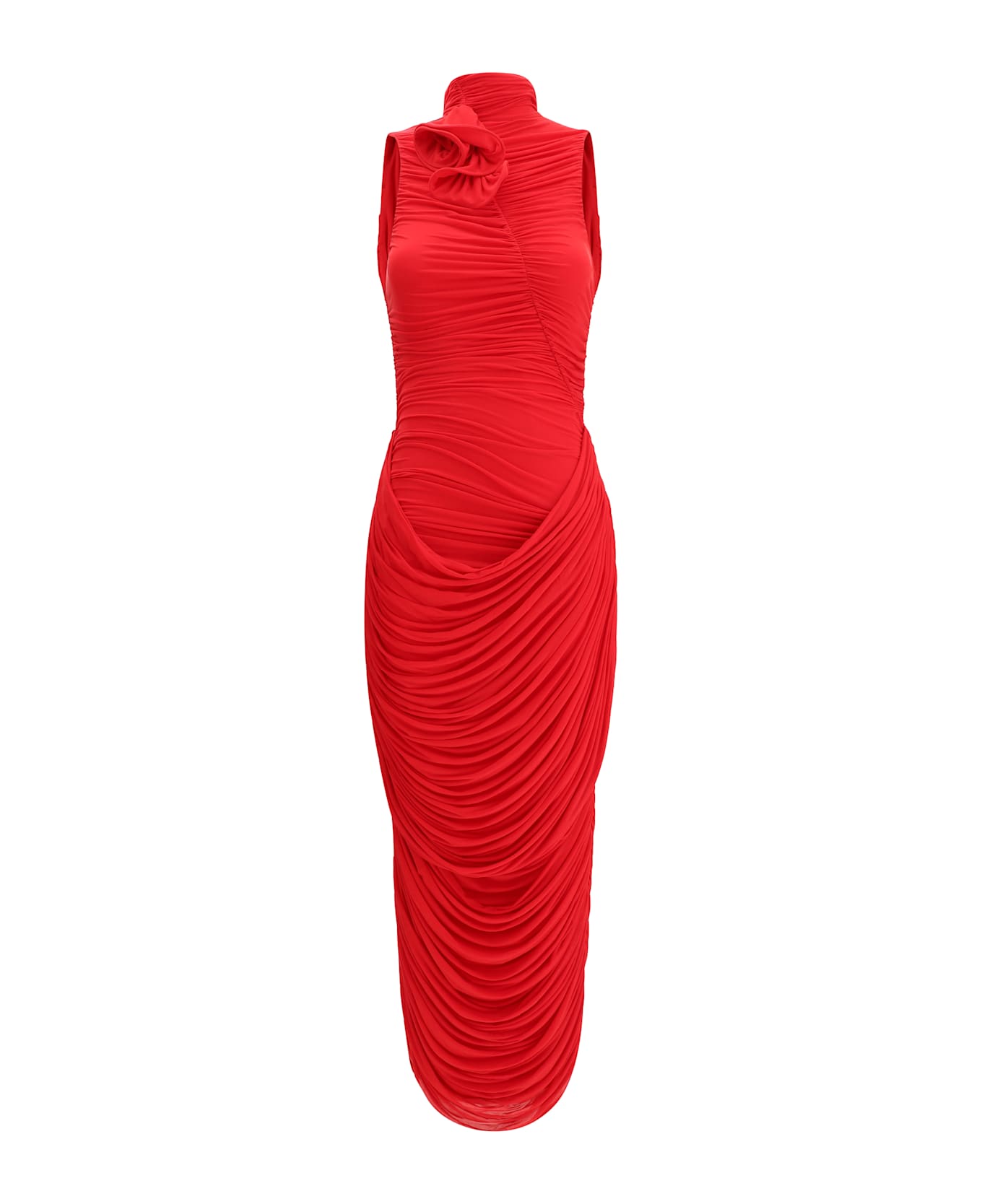Magda Butrym High-neck Draped Maxi Dress