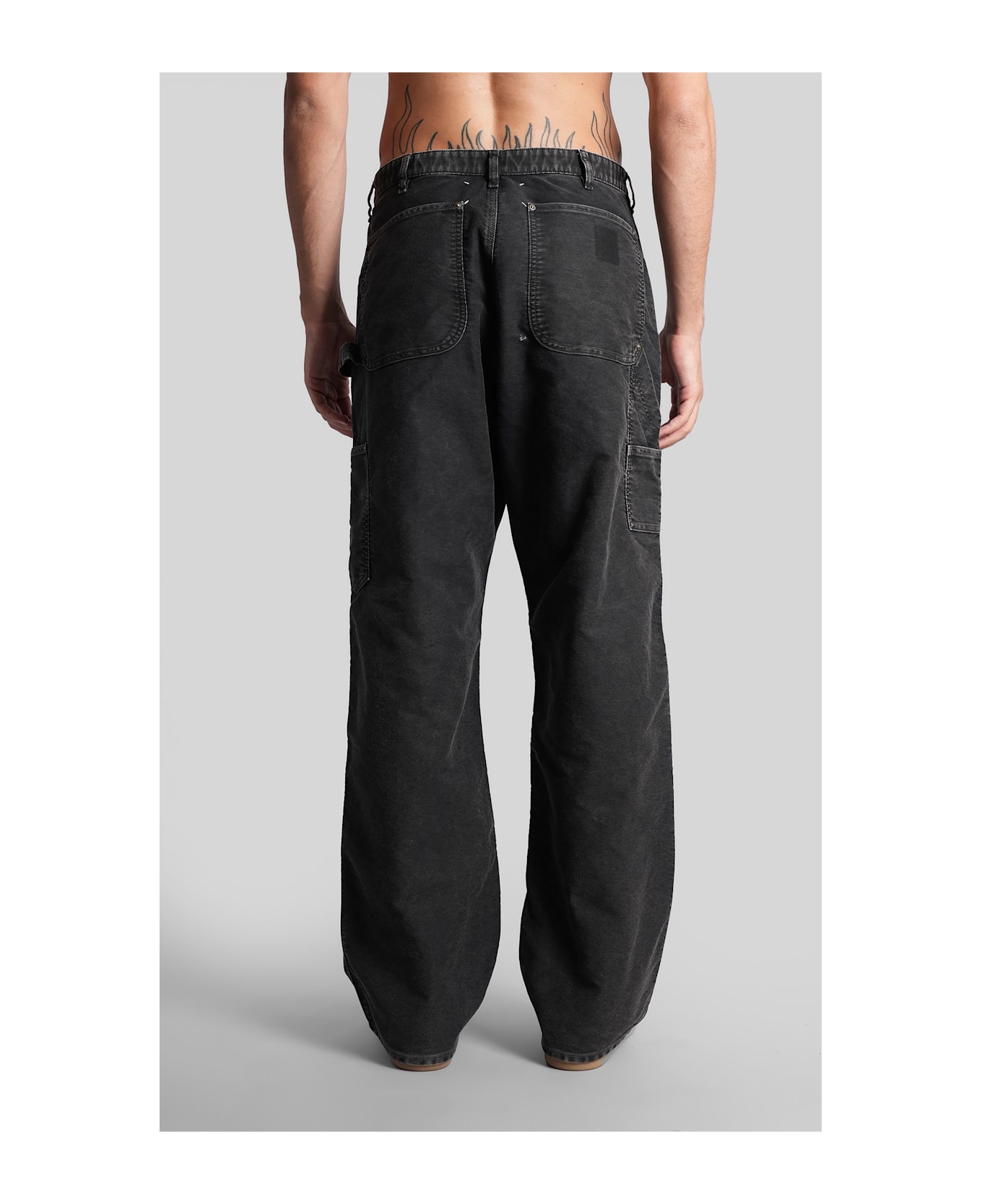 Maison Margiela Pants In Black Cotton - black