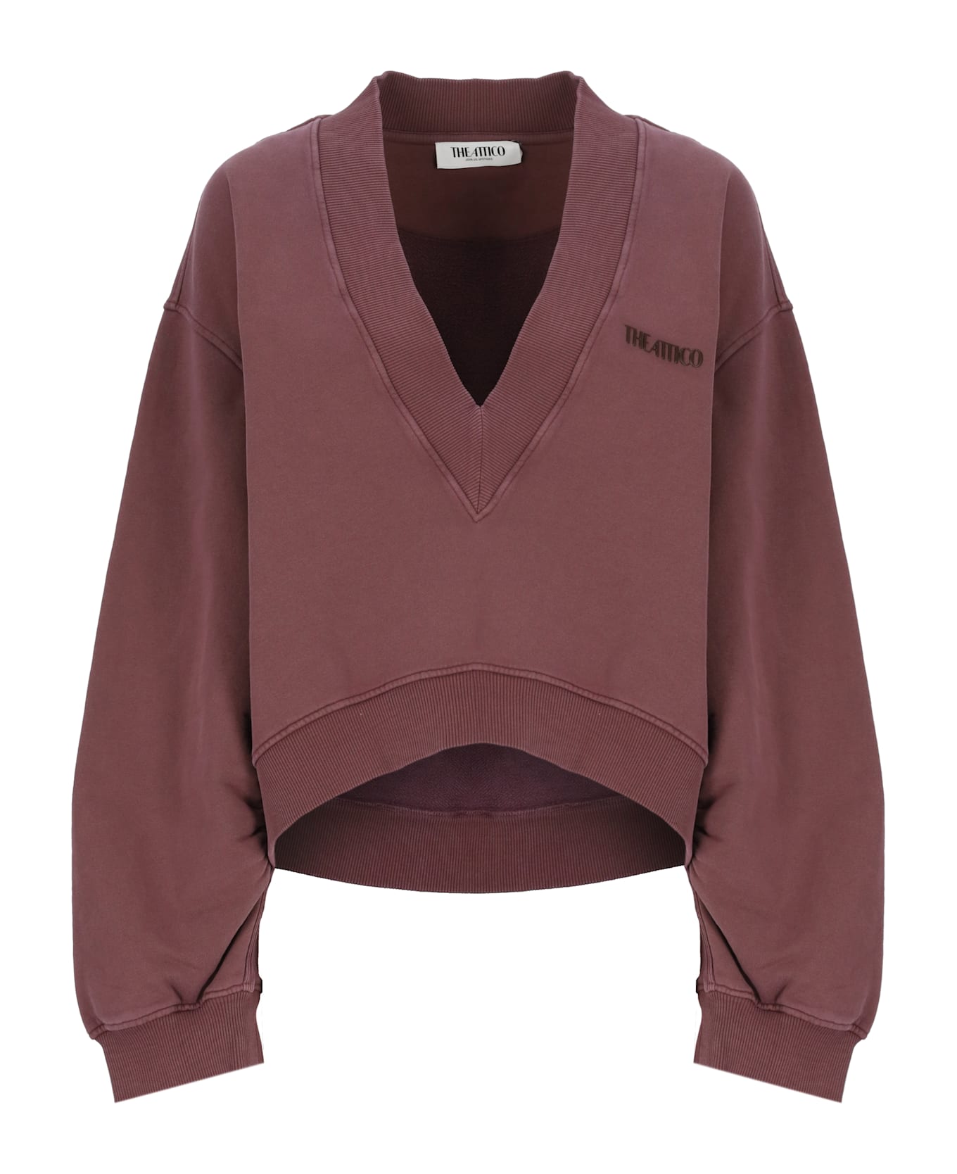 The Attico Sweatshirt With Logo - Bordeaux