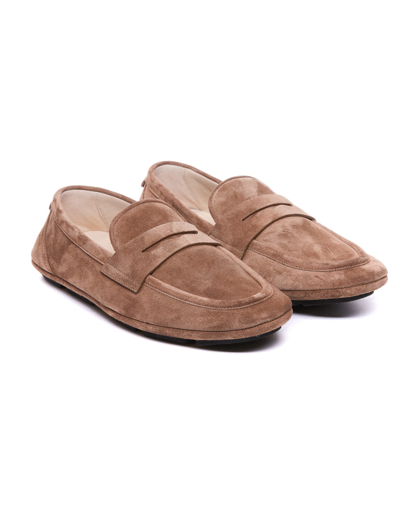 Dolce & Gabbana Loafers In Suede - Brown ローファー＆デッキシューズ