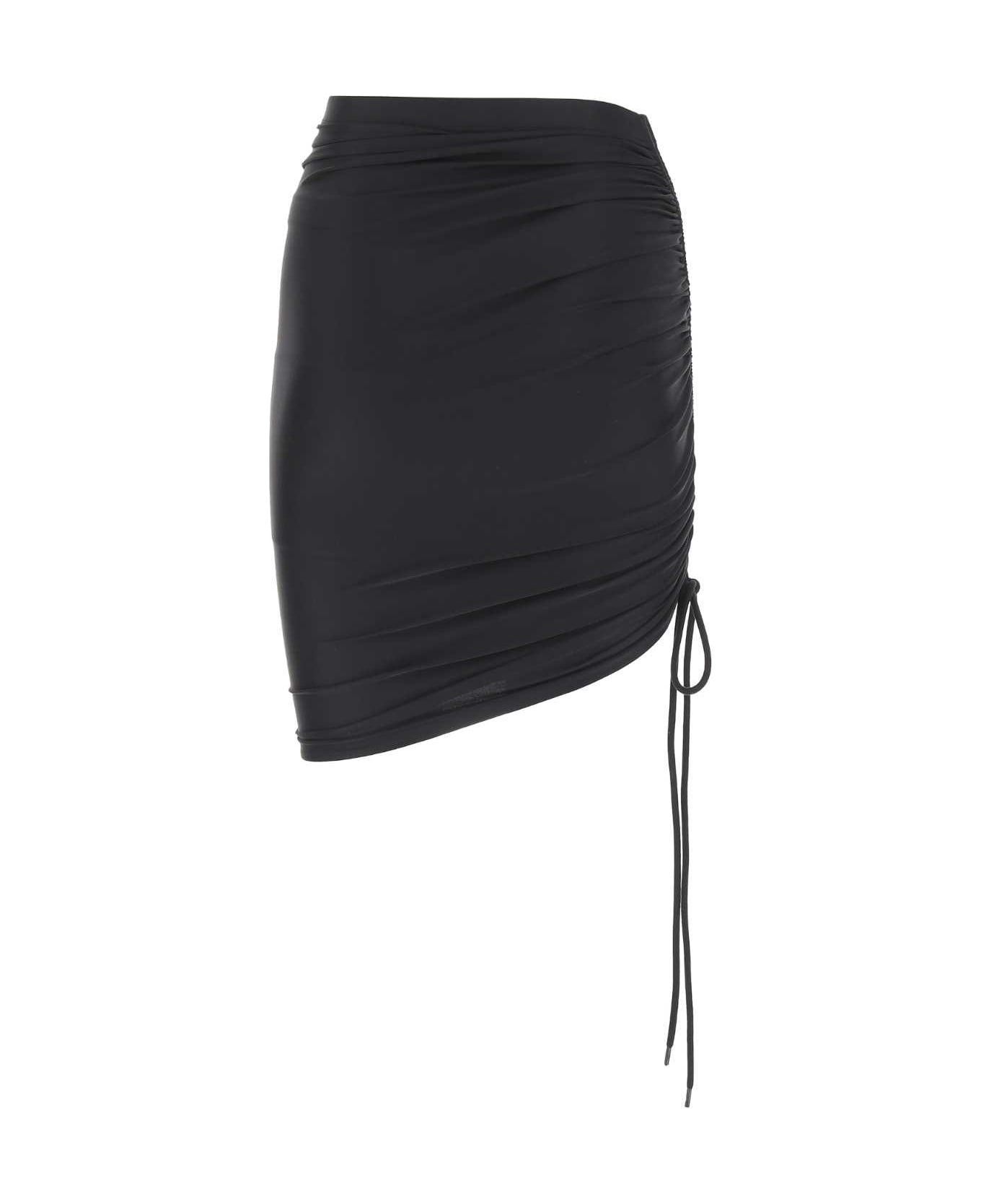 Balenciaga Black Stretch Nylon Skirt - 1000