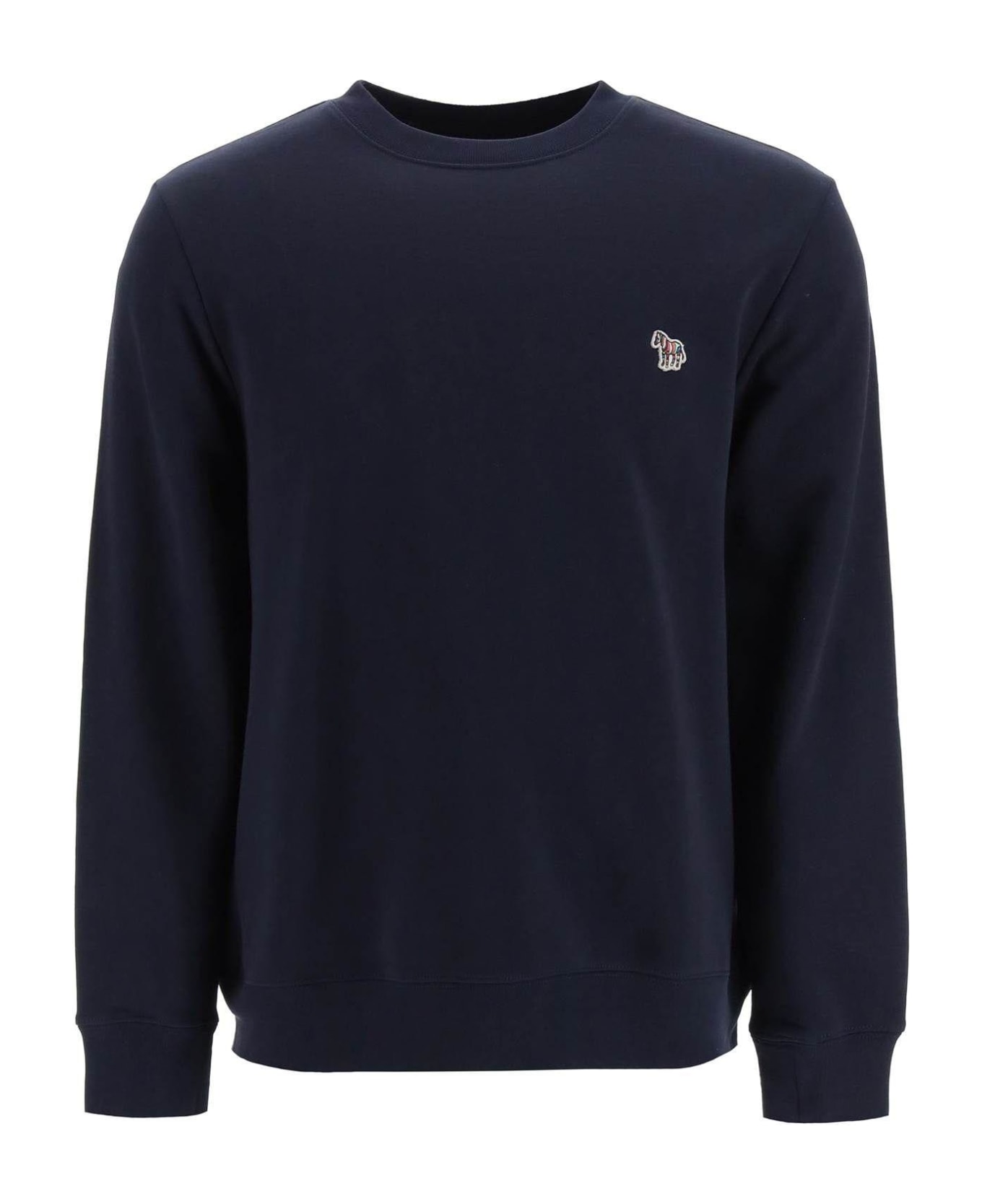 Paul Smith Zebra Logo Sweatshirt In Organic Cotton Paul Smith - BLUE