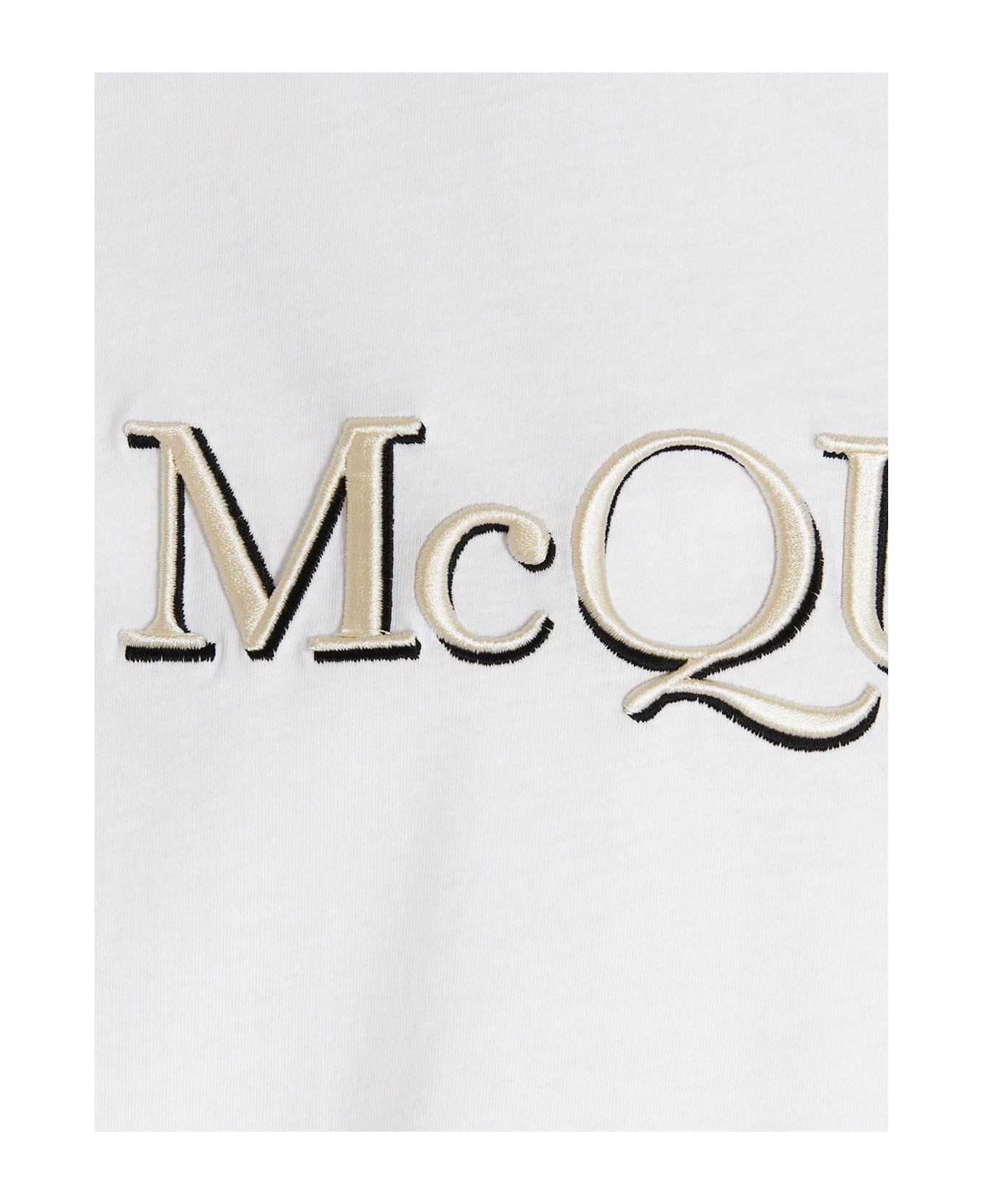 Alexander McQueen Logo Embroidery T-shirt - White