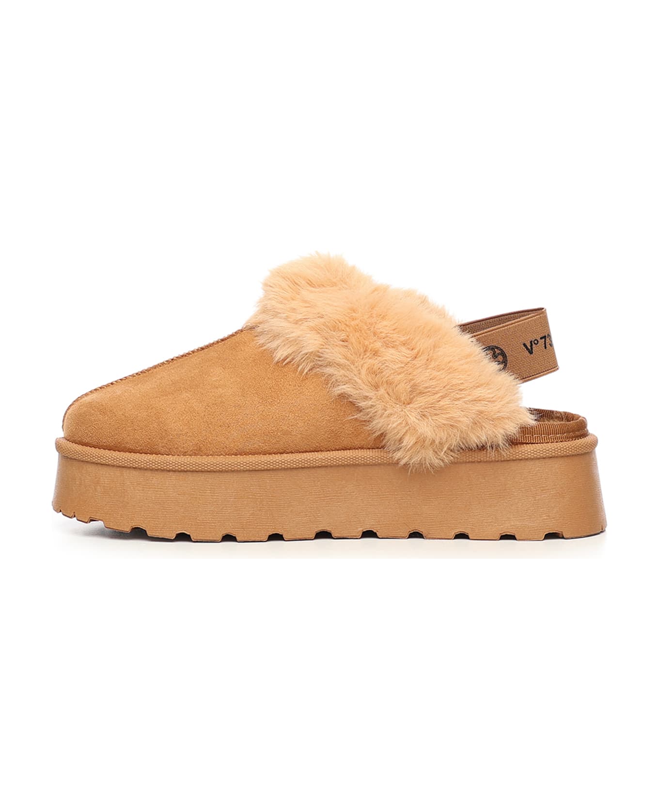 V73 Sophie Slippers With Logo - Brown