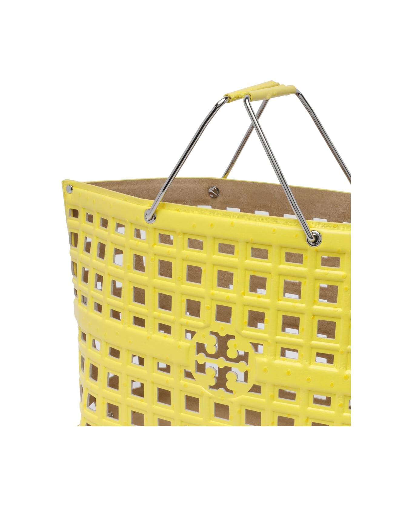 Tory Burch Ostritch Market Tote - Yellow
